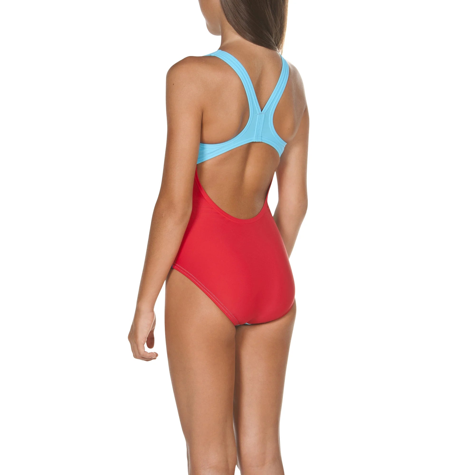 Arena Girls Training Swimwear One Piece Swim Time Pro Red Sea Blue