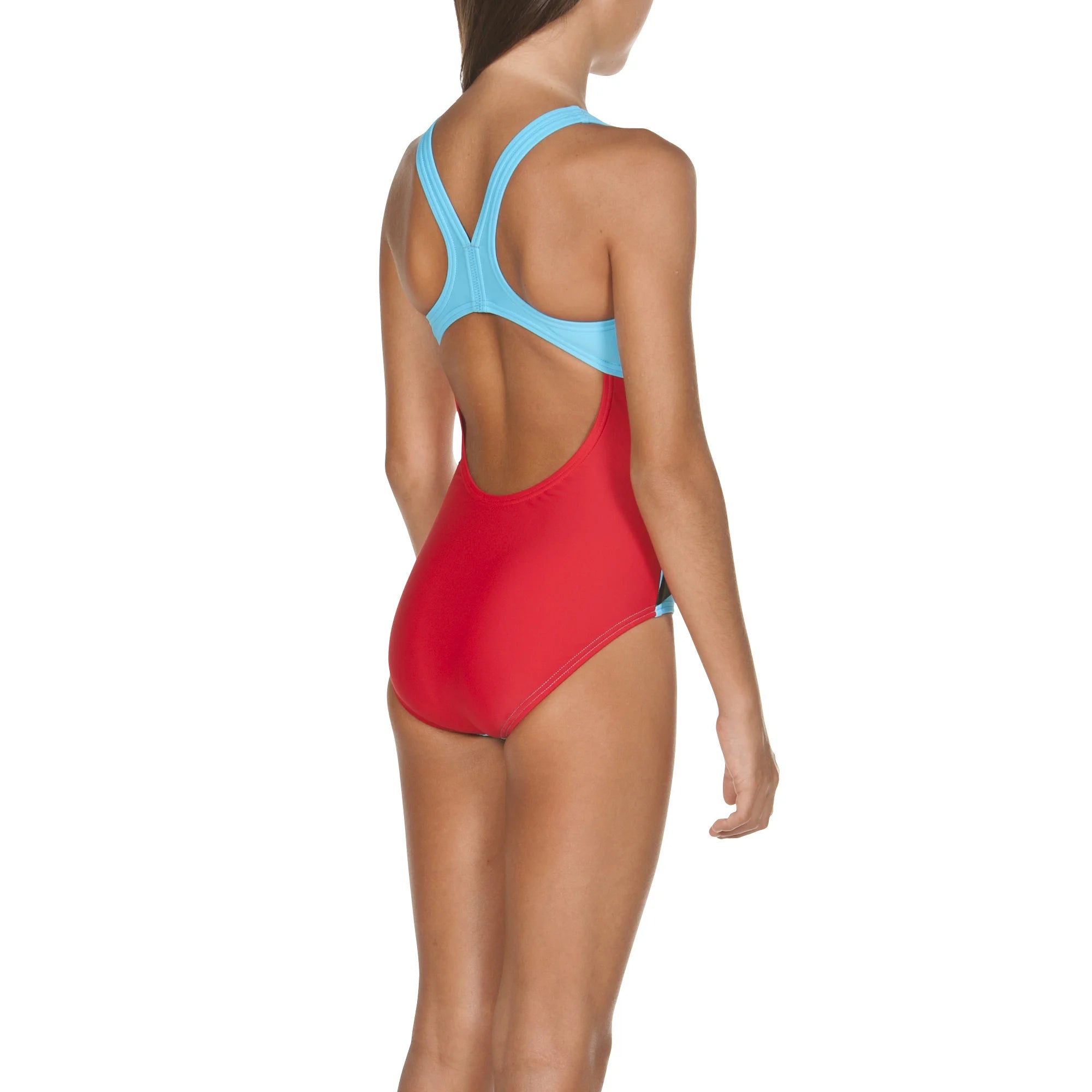Arena Girls Training Swimwear One Piece Swim Time Pro Red Sea Blue