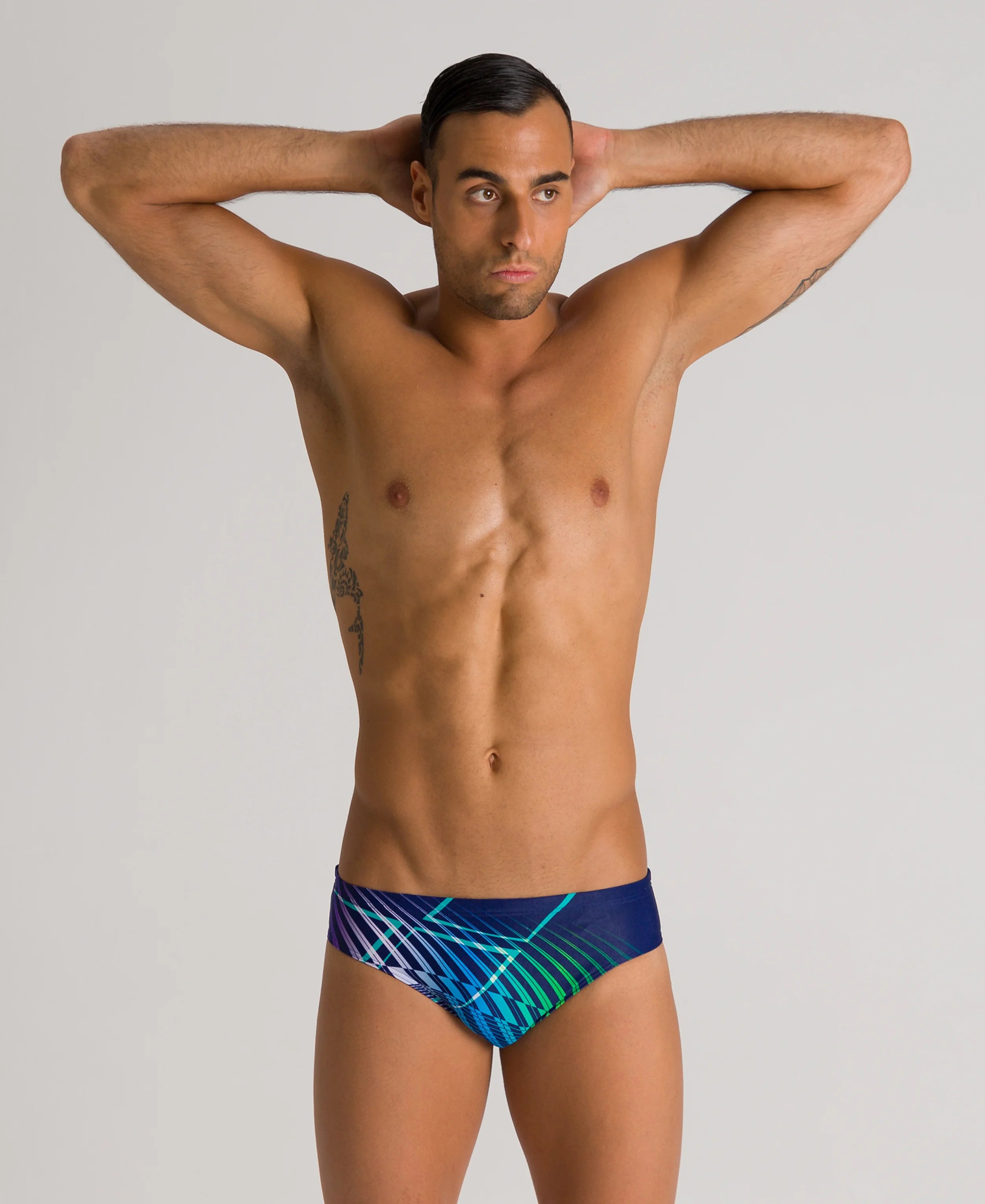 Arena Men Training Swimwear Optical Waves Brief Length 5.5cm