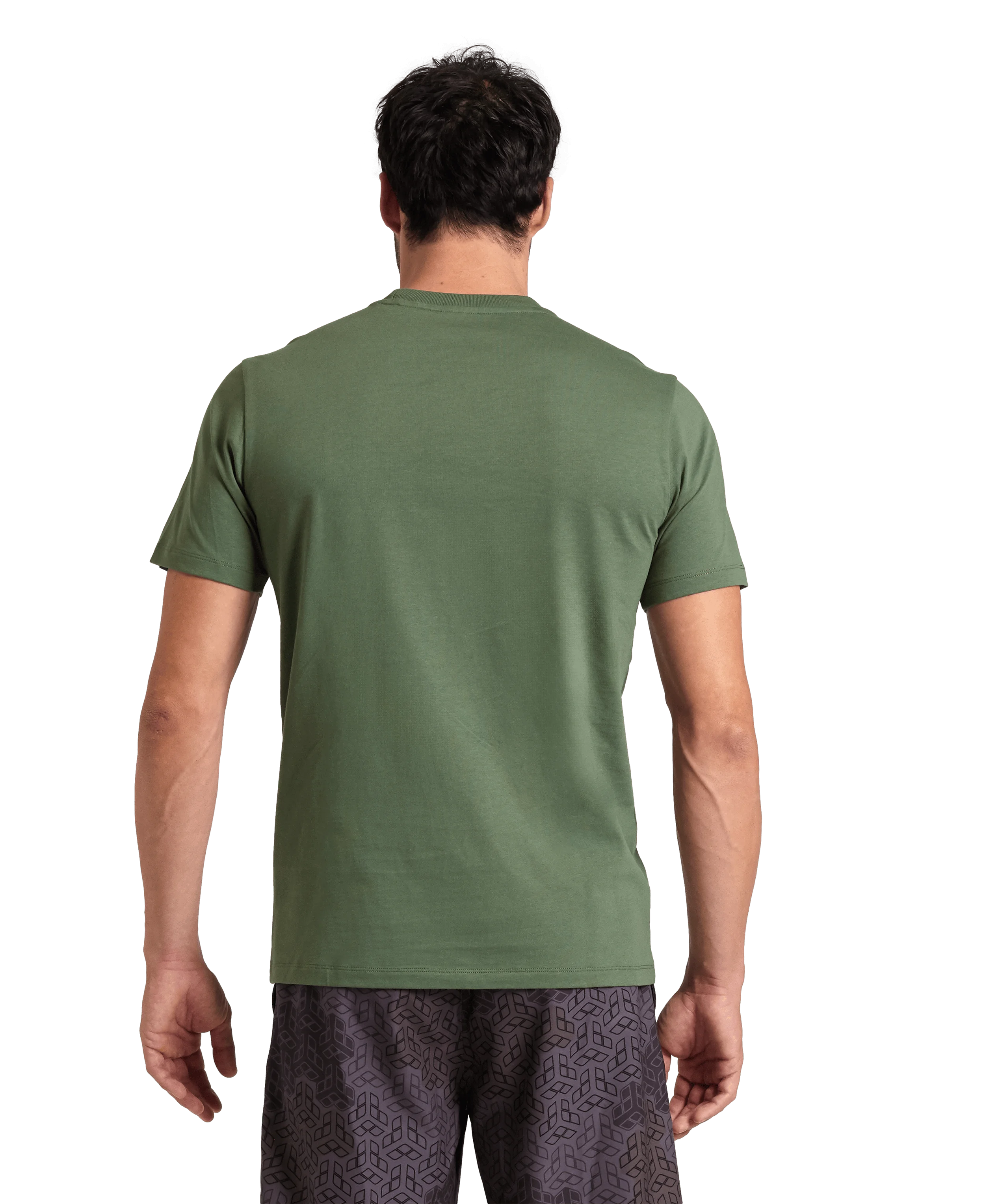 Arena Unisex T-shirt Cotton Logo Sage Made In Green Oeko Tex Recycled Fabric Designed In Italy