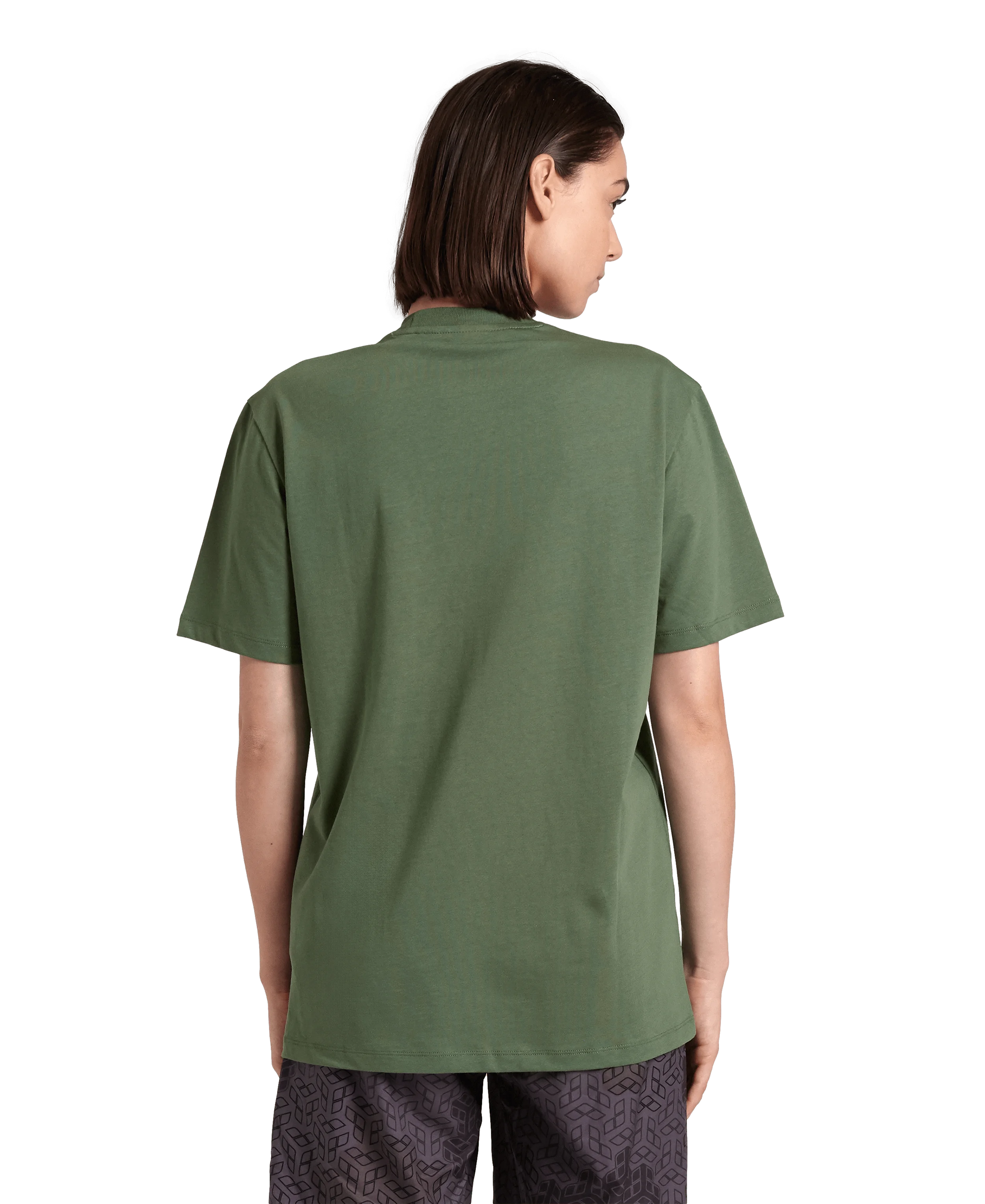 Arena Unisex T-shirt Cotton Logo Sage Made In Green Oeko Tex Recycled Fabric Designed In Italy