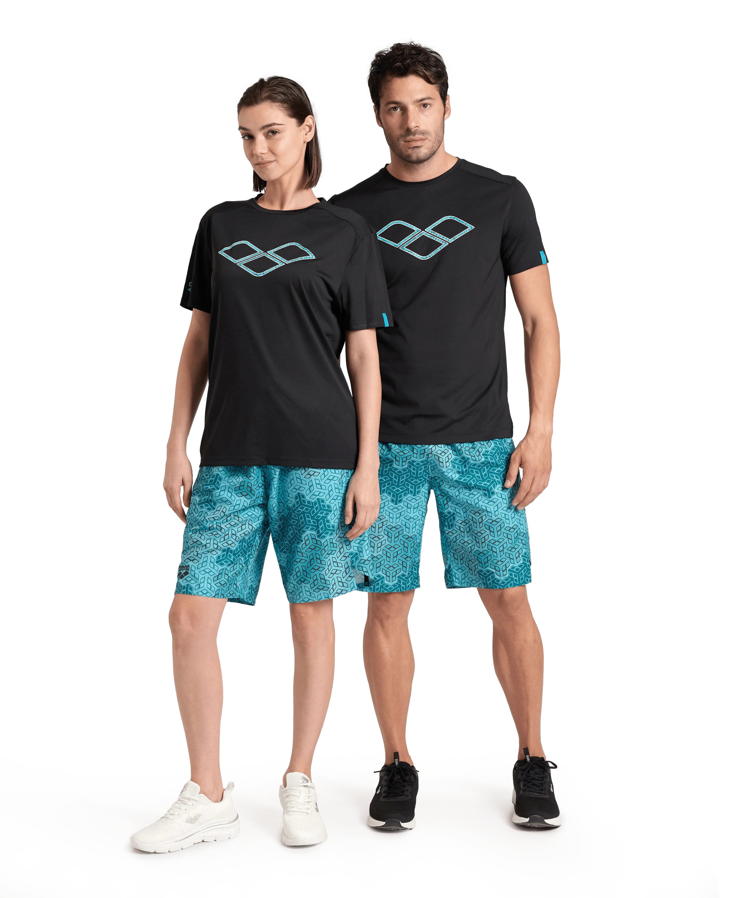 Arena Unisex T-shirt Logo Black MaxDry Eco Made With 50% Recycled Polyester