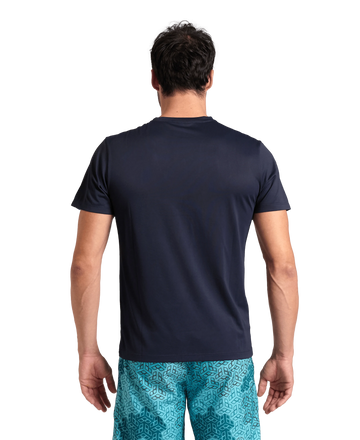 Arena Unisex T-shirt Logo Navy MaxDry Eco Made With 50% Recycled Polyester