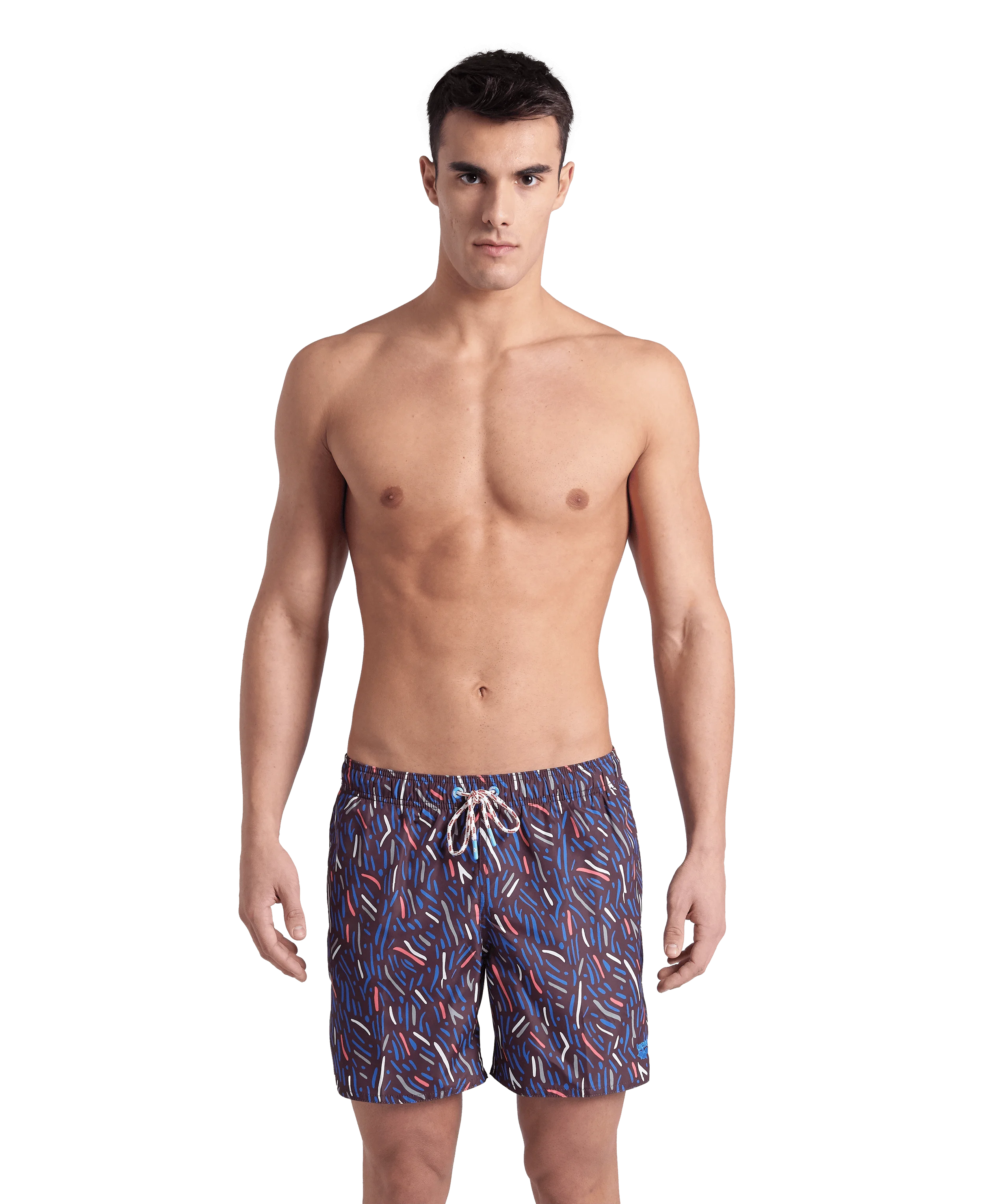 Arena Men Beachwear Boxer All Over Water Prints Sepia Multi Length 41.5cm Last Pieces