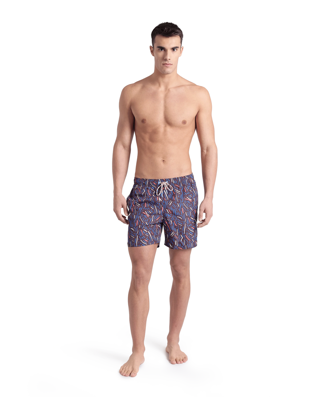 Arena Men Beachwear Boxer All Over Water Prints Sepia Multi Length 41.5cm Last Pieces