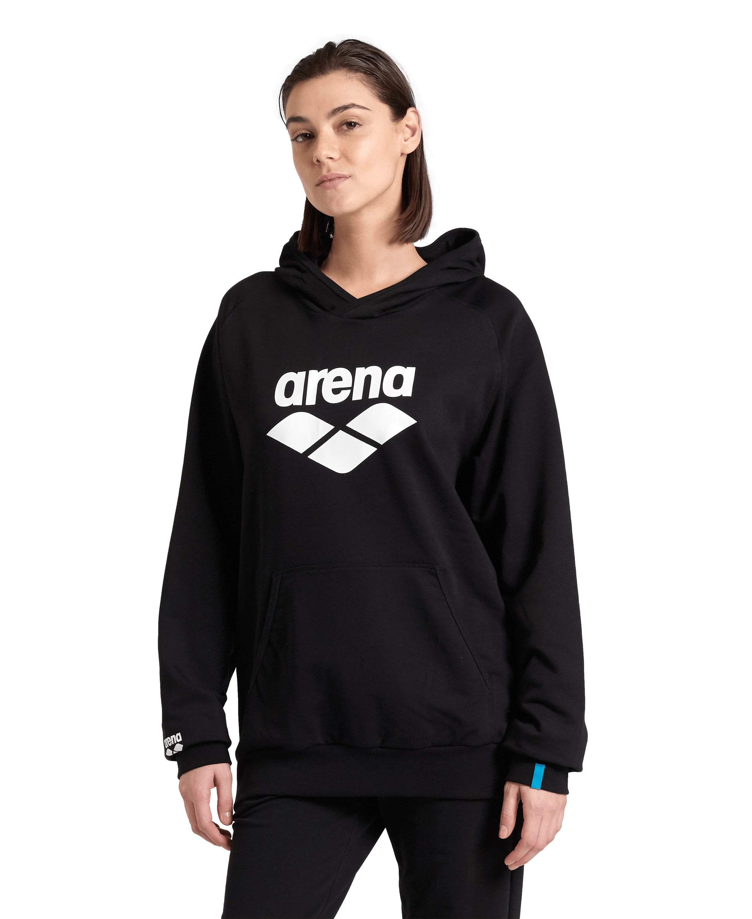 Arena Unisex Hoodie Sweatshirt Graphic Logo Black