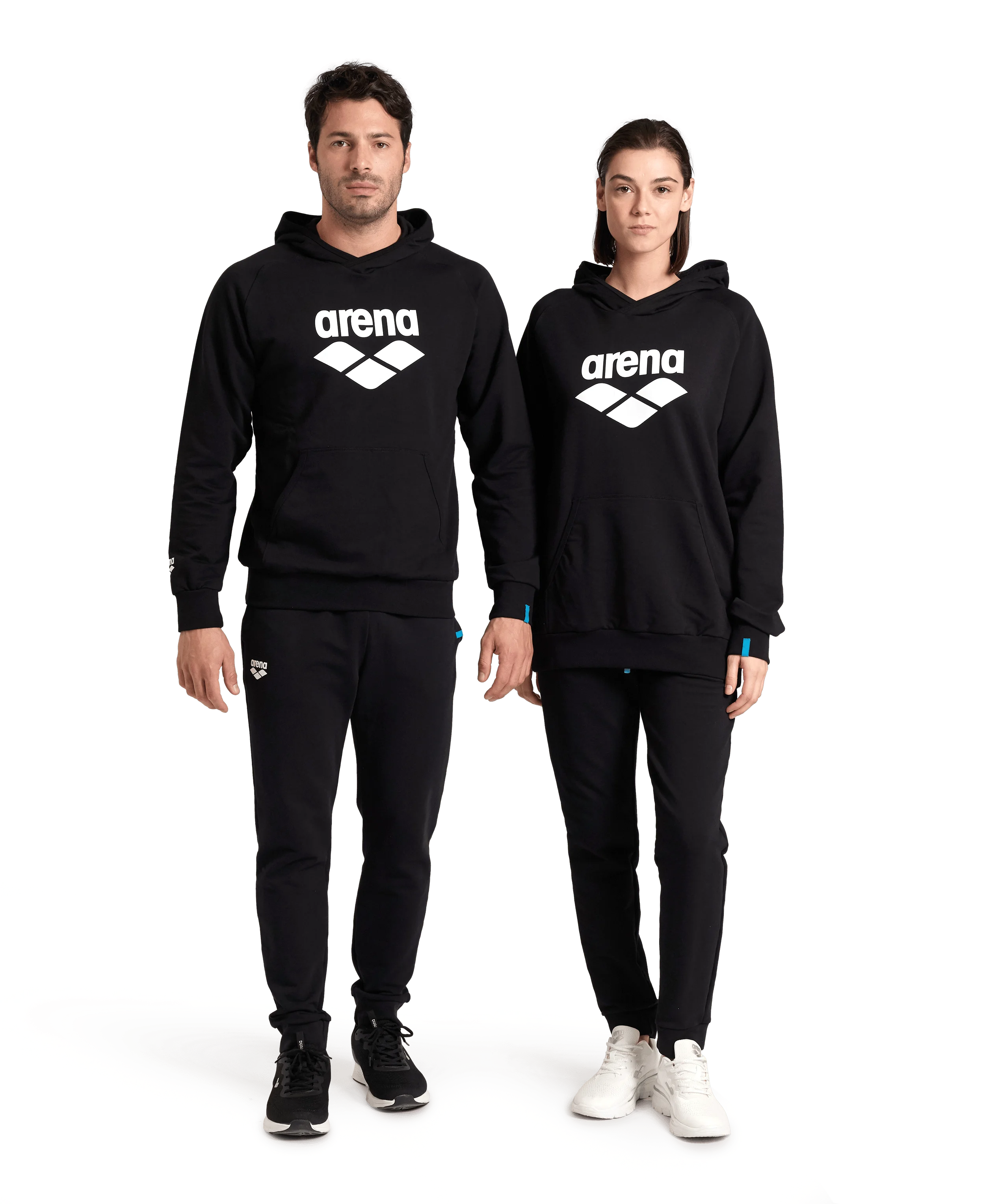 Arena Unisex Hoodie Sweatshirt Graphic Logo Black
