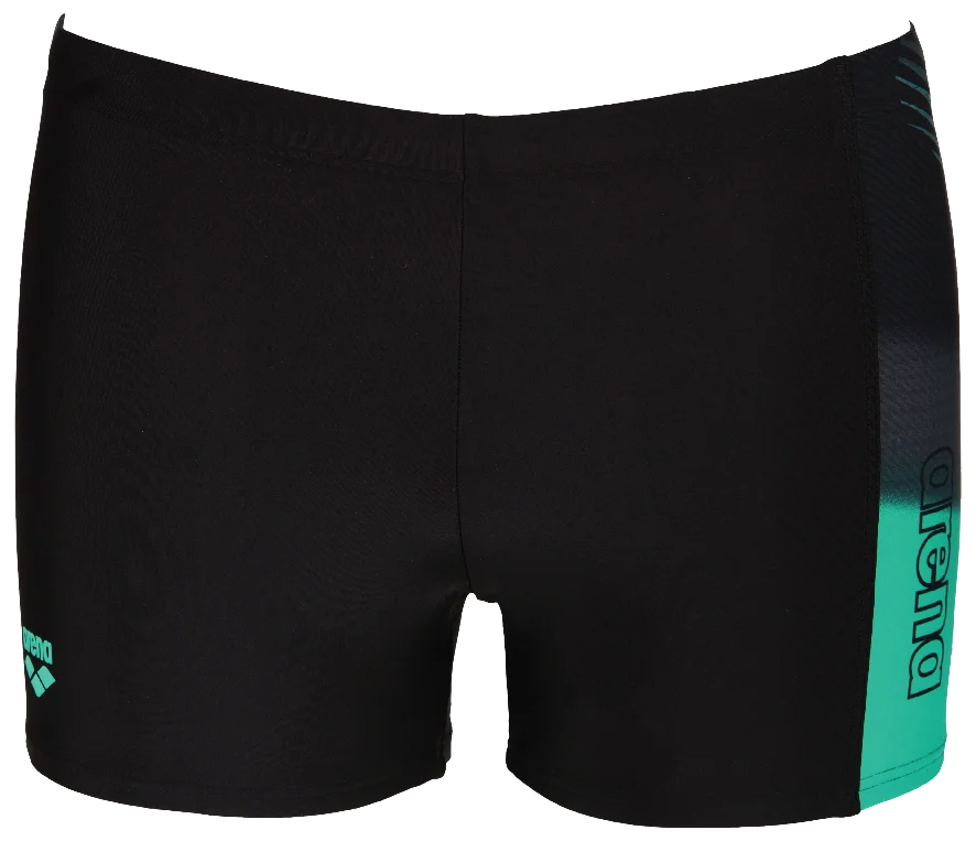 Arena Men Training Swimwear Short Brisa Black Bali Green Length 27cm Last Piece