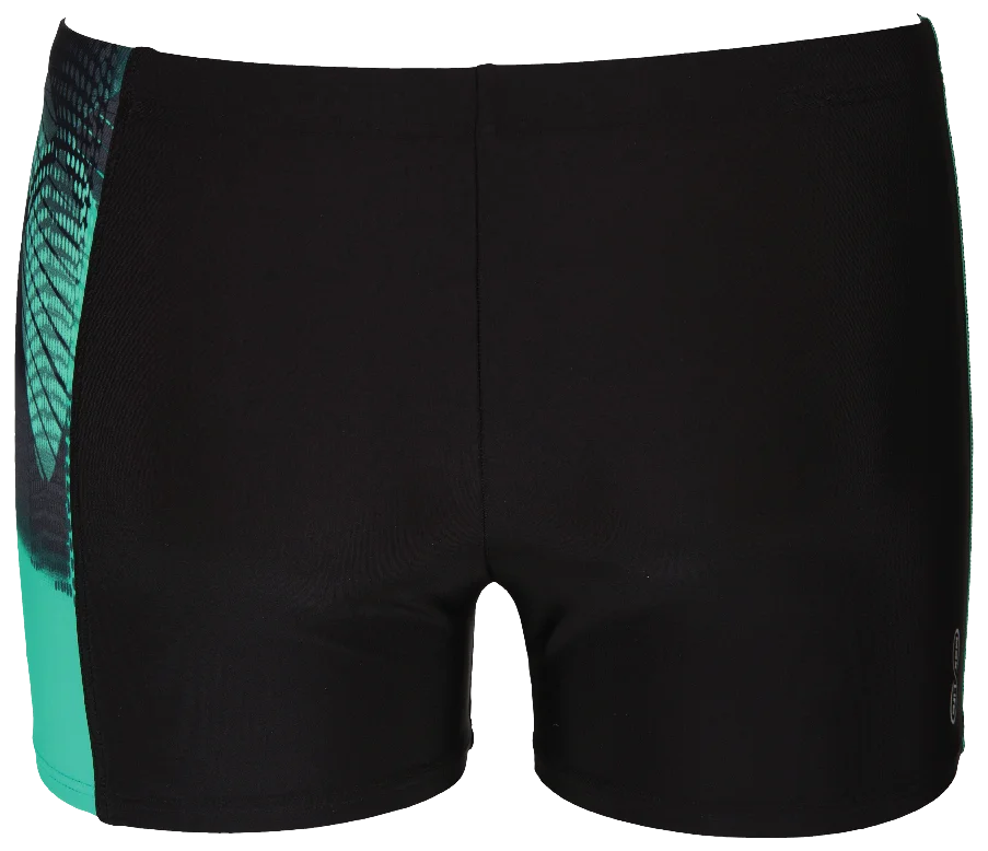 Arena Men Training Swimwear Short Brisa Black Bali Green Length 27cm Last Piece