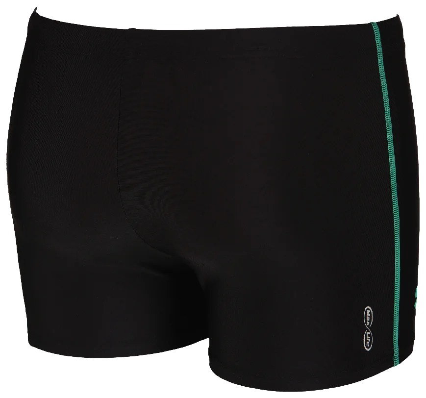 Arena Men Training Swimwear Short Brisa Black Bali Green Length 27cm Last Piece