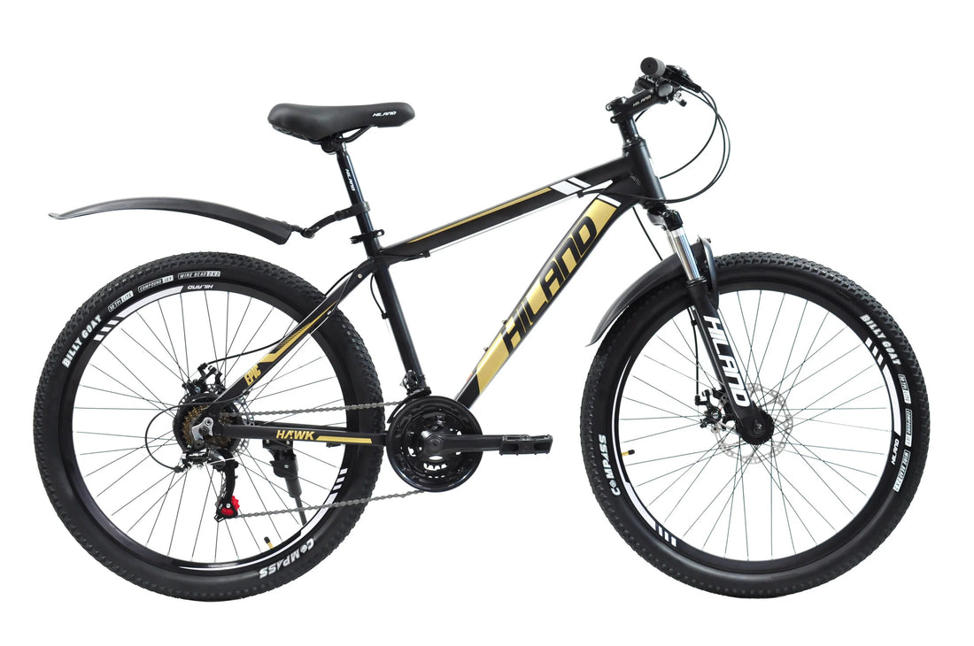 Hiland Crossride Hawk Mountain Bike Size 26 Black Gold