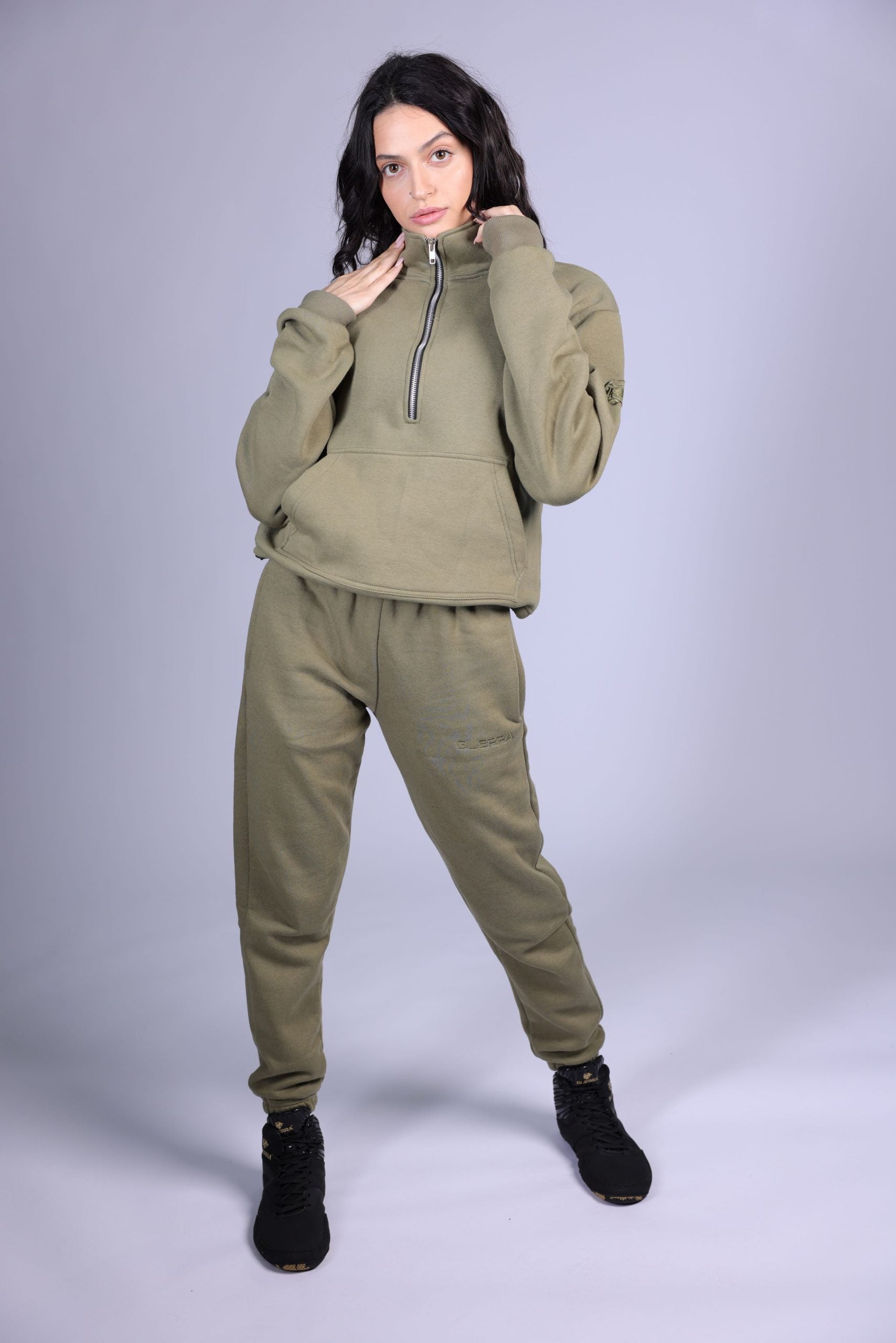 Guerra The Half-Zip Women Fleece Jogger Set