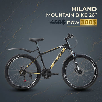 Hiland Crossride Hawk Mountain Bike Size 26 Black Gold