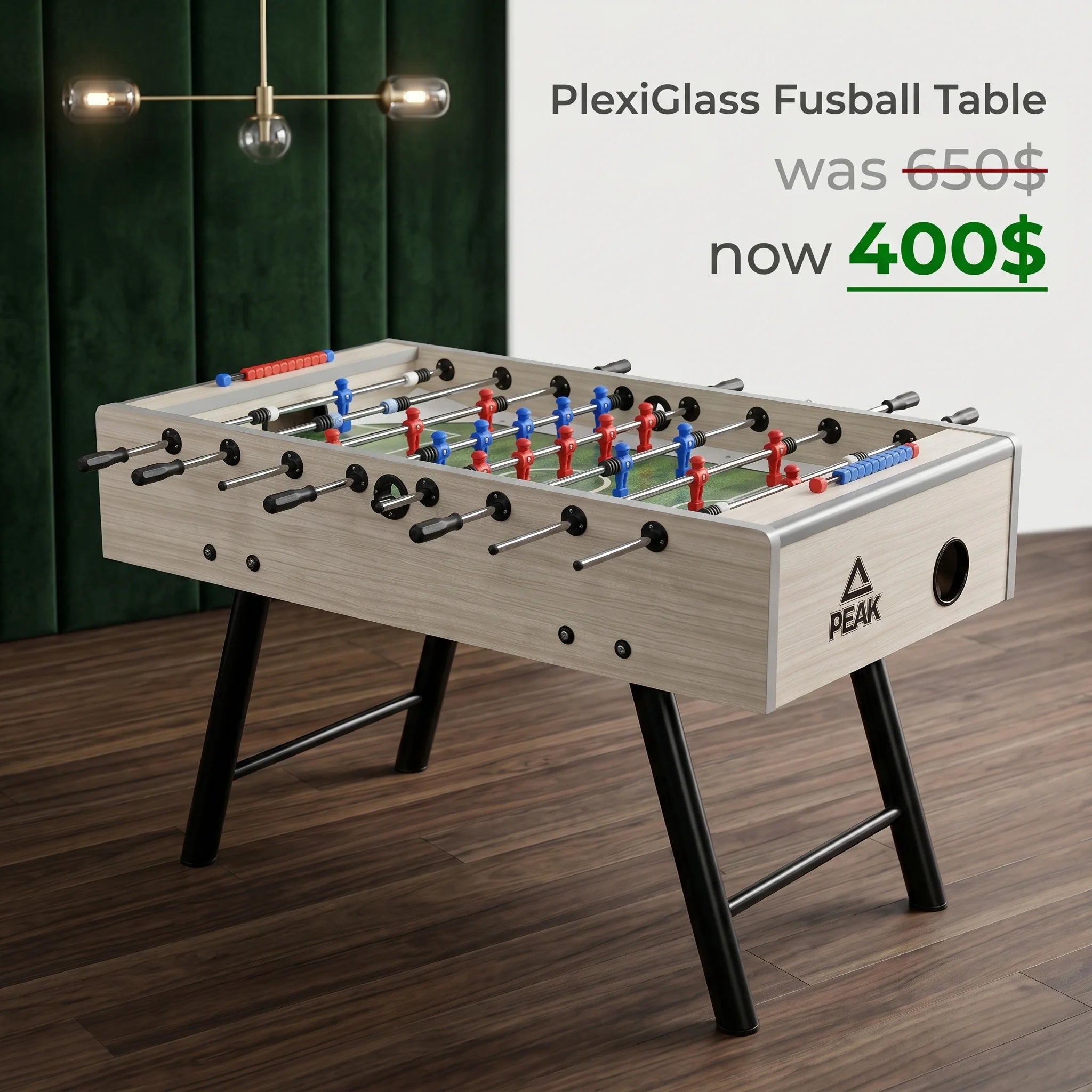 Peak Plexiglass Foosball Baby Foot Soccer Table