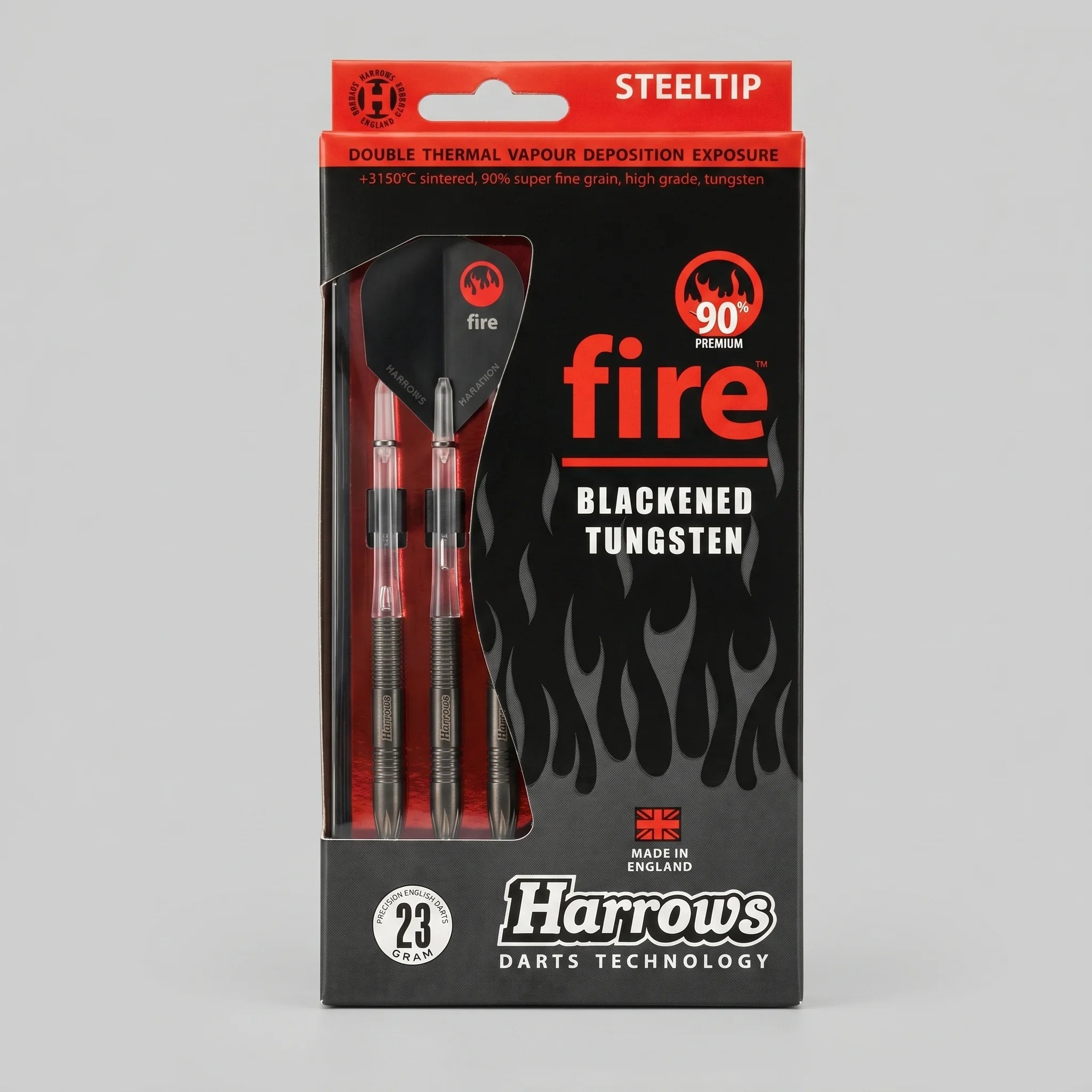 Harrows Steel Tip Darts Fire Blackened 90% Tungsten