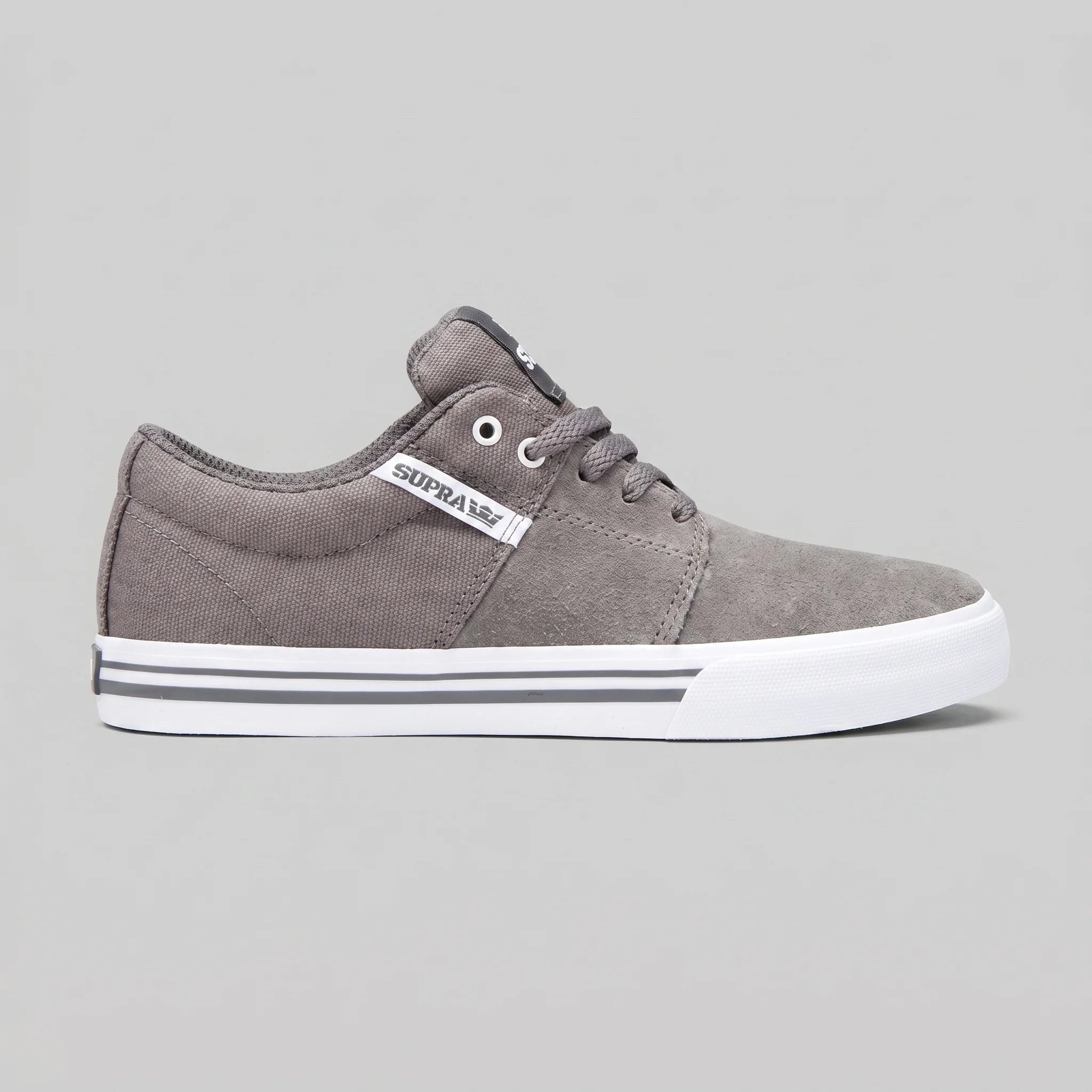 Supra Unisex Kids Women Casual Shoes Stacks Vulc II Grey White