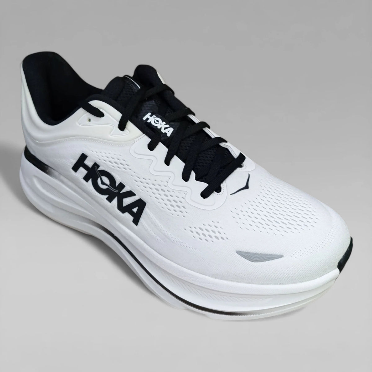 Hoka Men Running Shoes Bondi 9 White Black