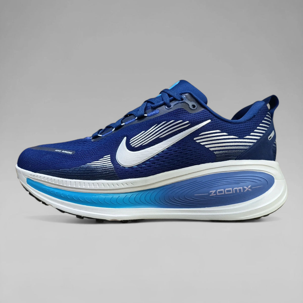 Nike Men Running Shoes Vomero 18 Blue Void/Blue Lightning/Bright Crimson/Metallic Silver