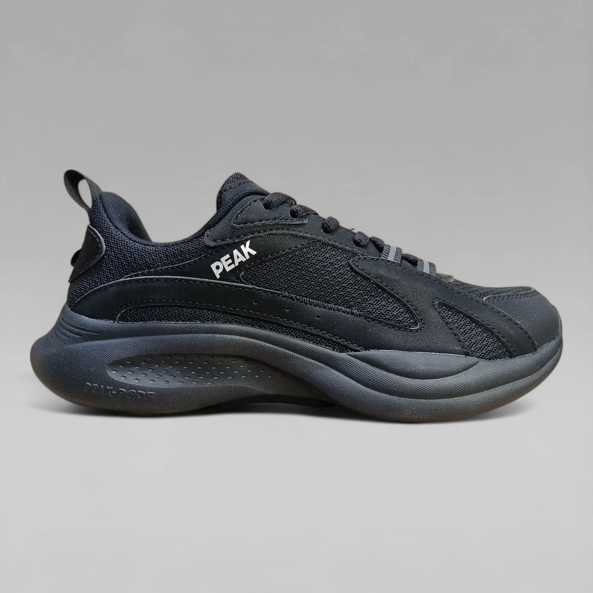 Peak Men Walking Shoes P-Pads All Black E231547J
