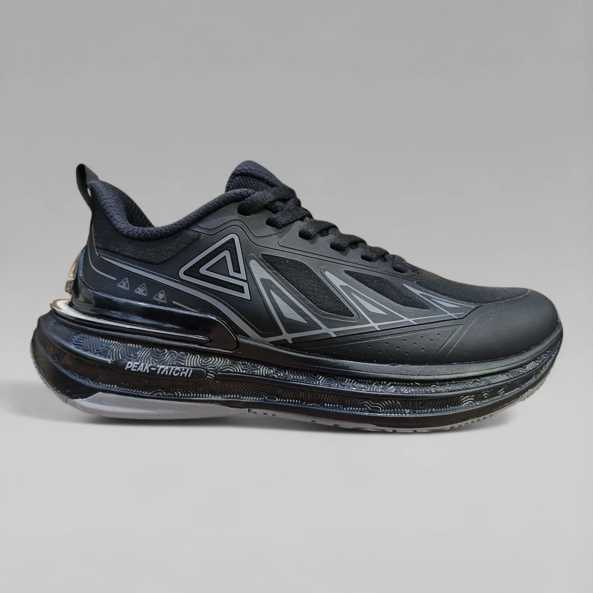 Peak Men Running Shoes Taichi 6.0 Pro Waterproof Black Paloma Ash ET44607H/D