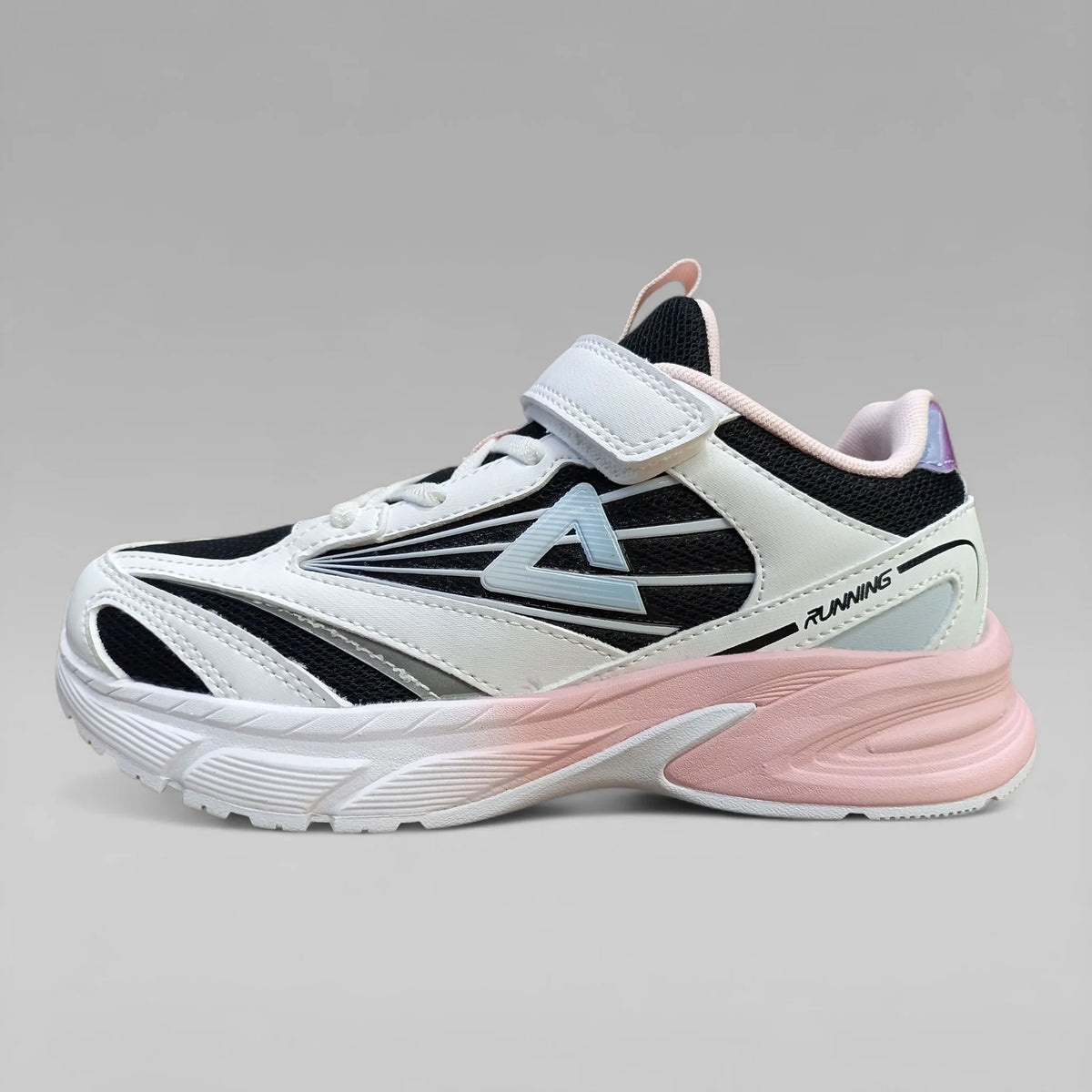 Peak Girls Running Shoes P-Ultralight Black White Pink EK41250H