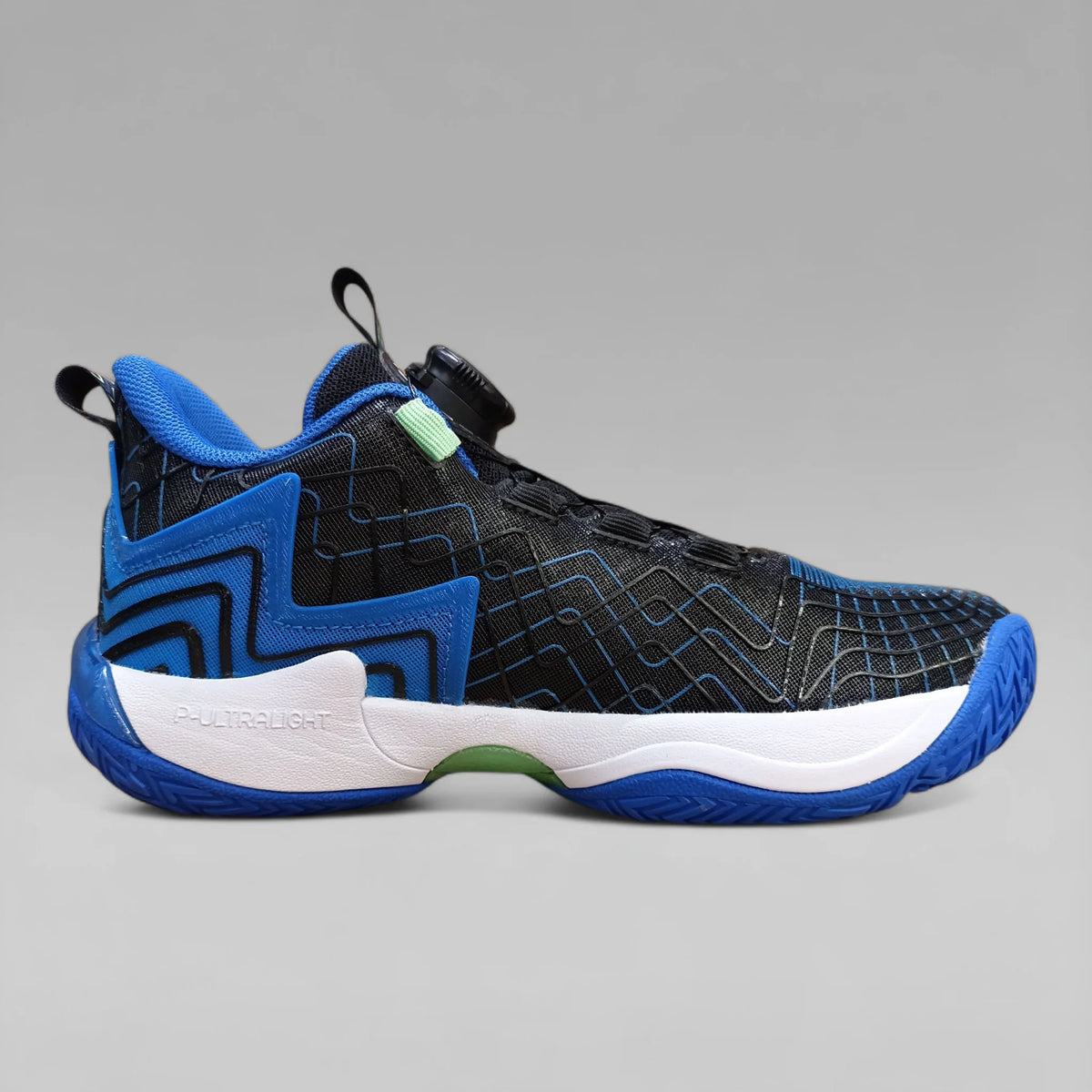 Peak Boys Basketball Shoes P-Ultralight Fast-Go Boa Fit Black Blue EKD51071A