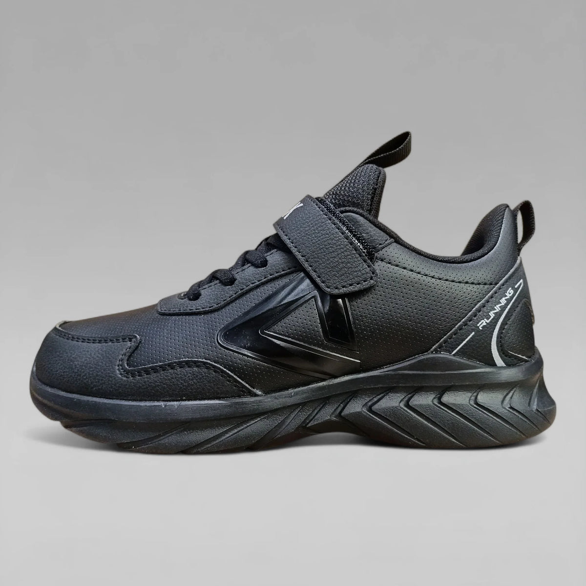 Peak Kids Running Shoes Velcro Strap Black EK3430H