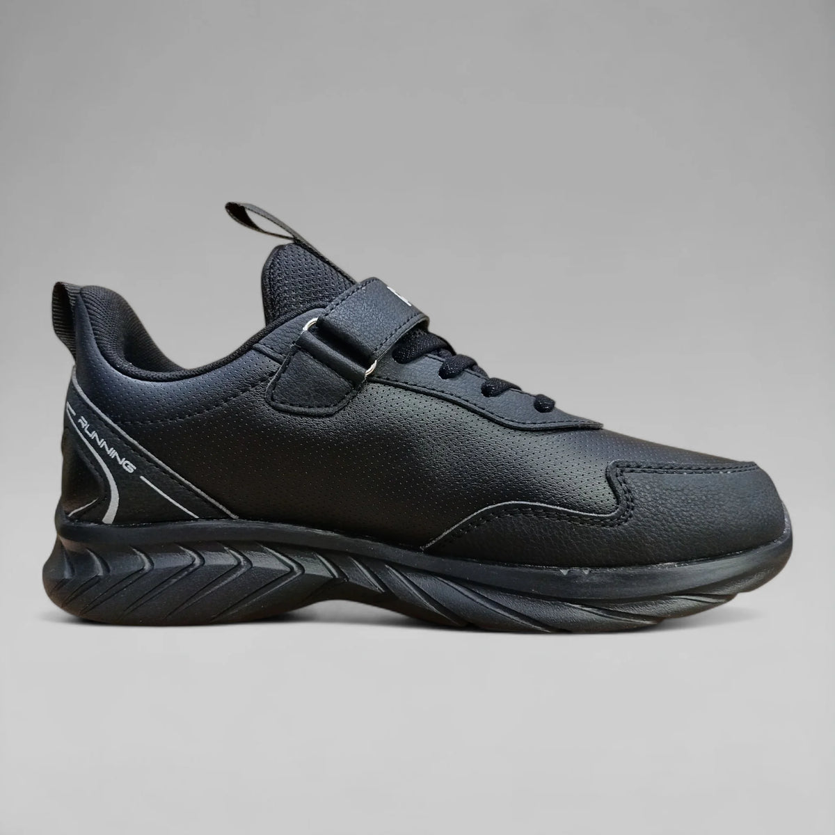 Peak Kids Running Shoes Velcro Strap Black EK3430H