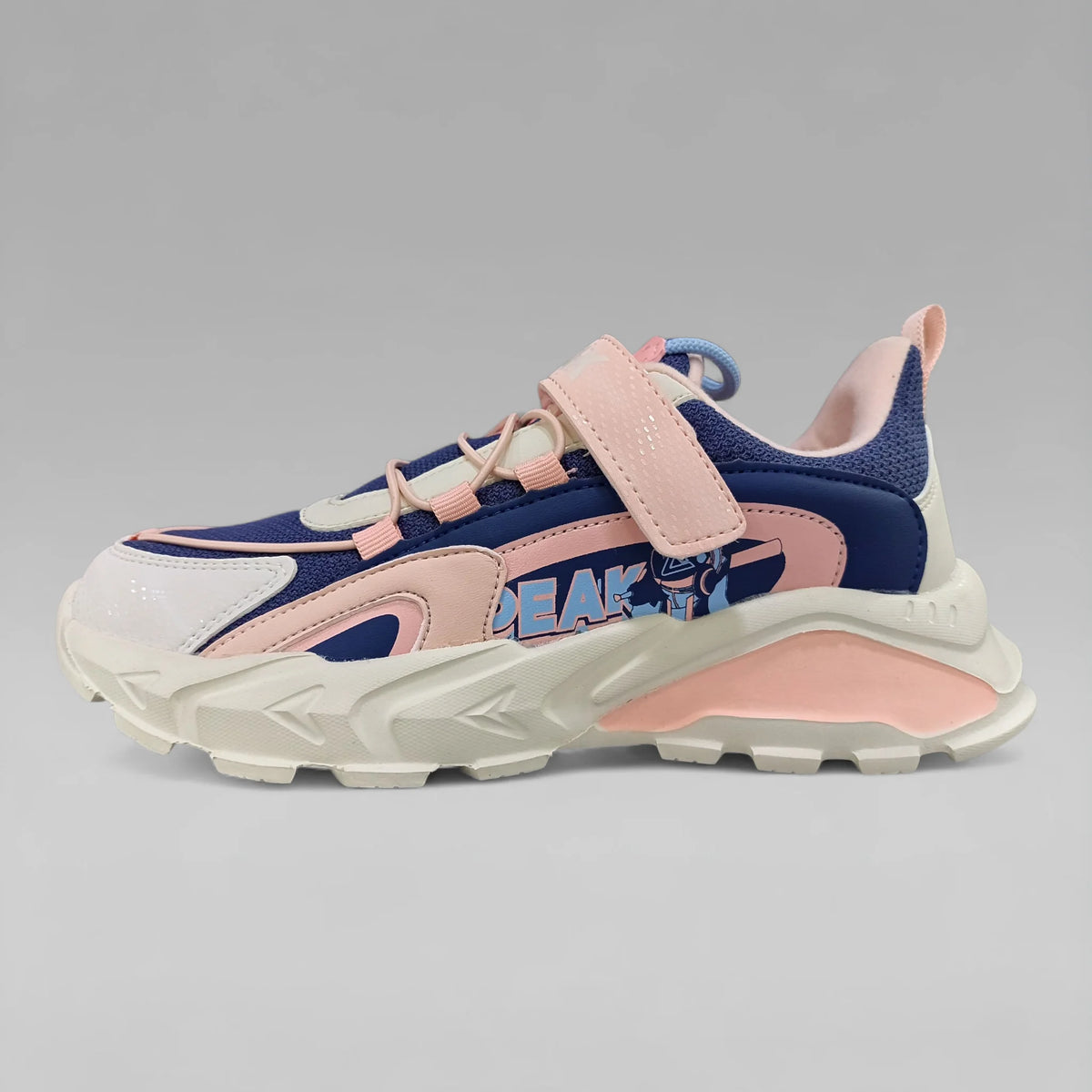 Peak Girls Casual Shoes Navy Lite Pink EK2487E
