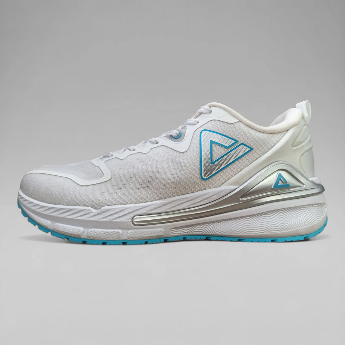 Peak Men Running Shoes Taichi White Blue ET31601H