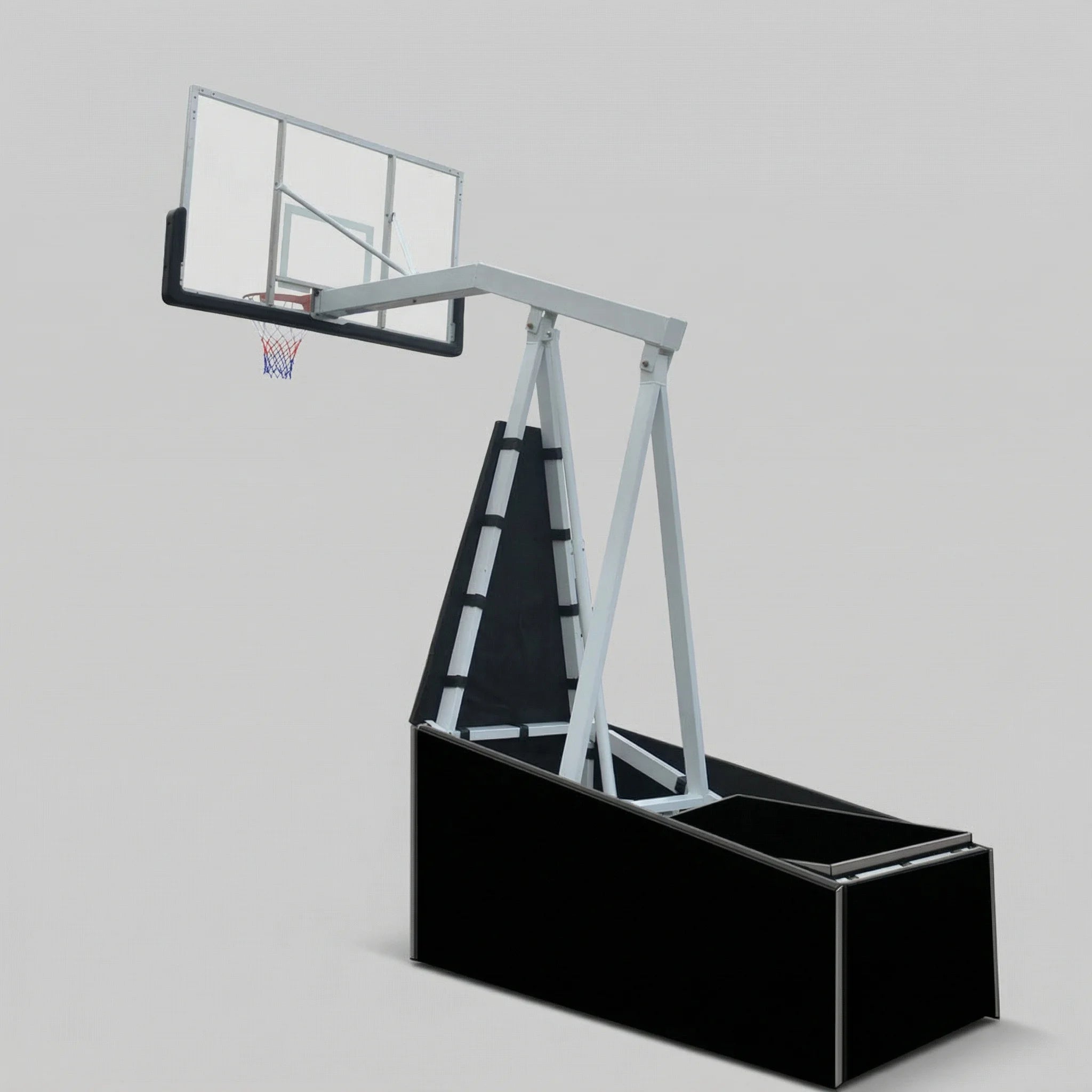 SBA Professional Basketball Hoop Adjustable Foldable Mouvable Board Size: 180x105cm Height: 2.6-3.05m