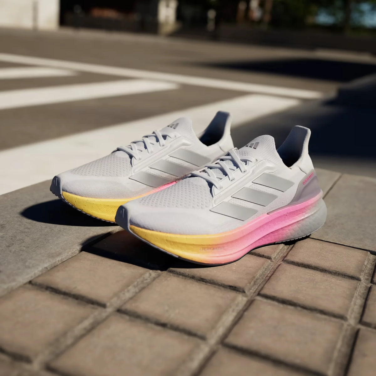 Adidas Women Running Shoes Ultraboost 5 Cloud White Halo Silver Lucid Pink