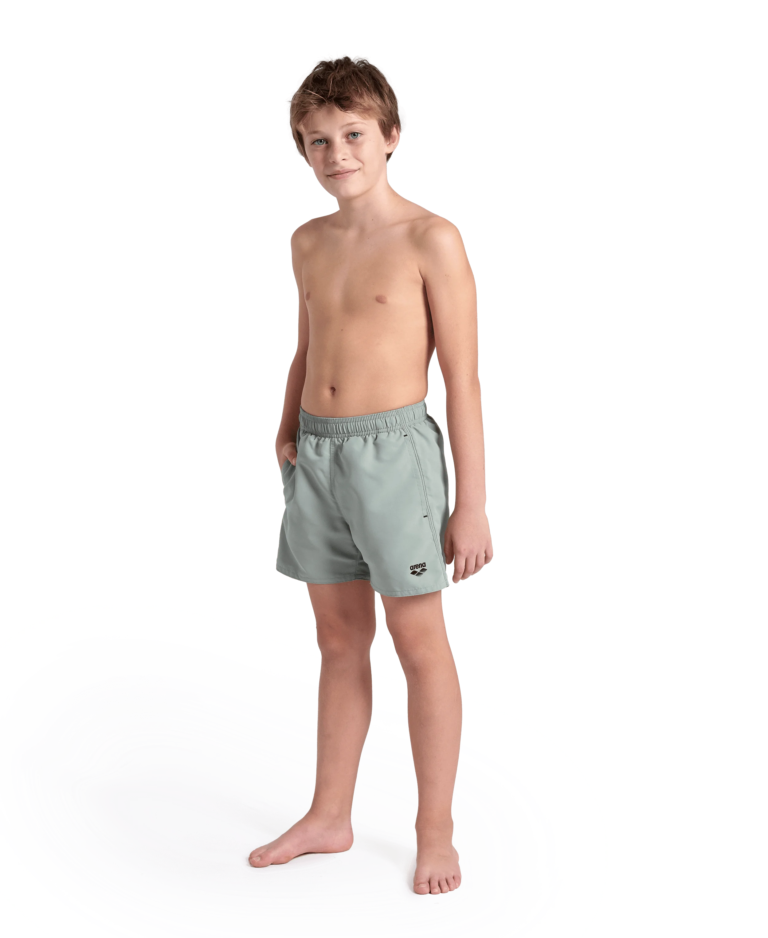 Arena Boys Beach Swimwear Solid Boxer Jade Black Length 32cm