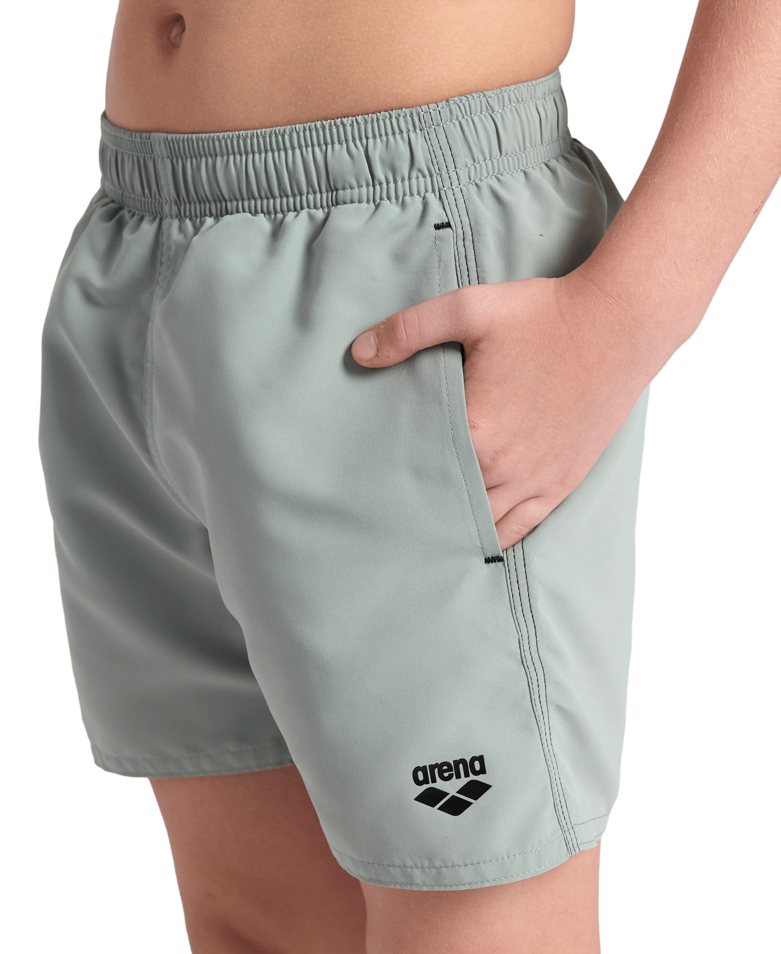 Arena Boys Beach Swimwear Solid Boxer Jade Black Length 32cm