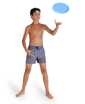 Arena Boys Beachwear Swim Boxers All Over Asphalt Multi 32cm