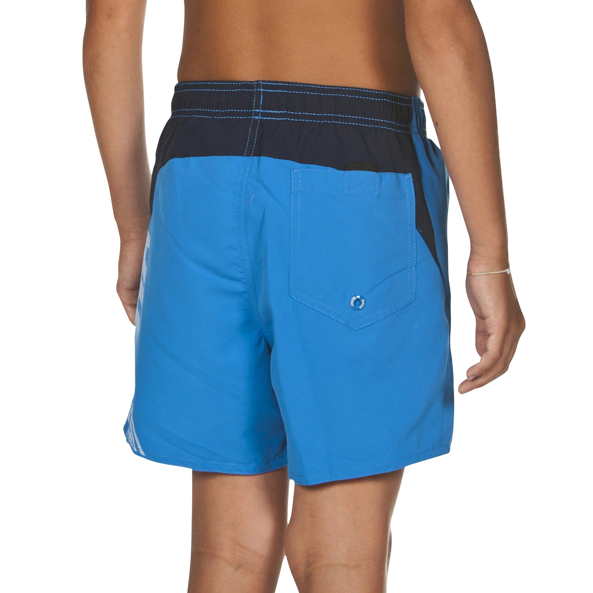 Arena Boys Junior Beach Swimwear Boxer Caiman Pix Blue Navy Length 32cm