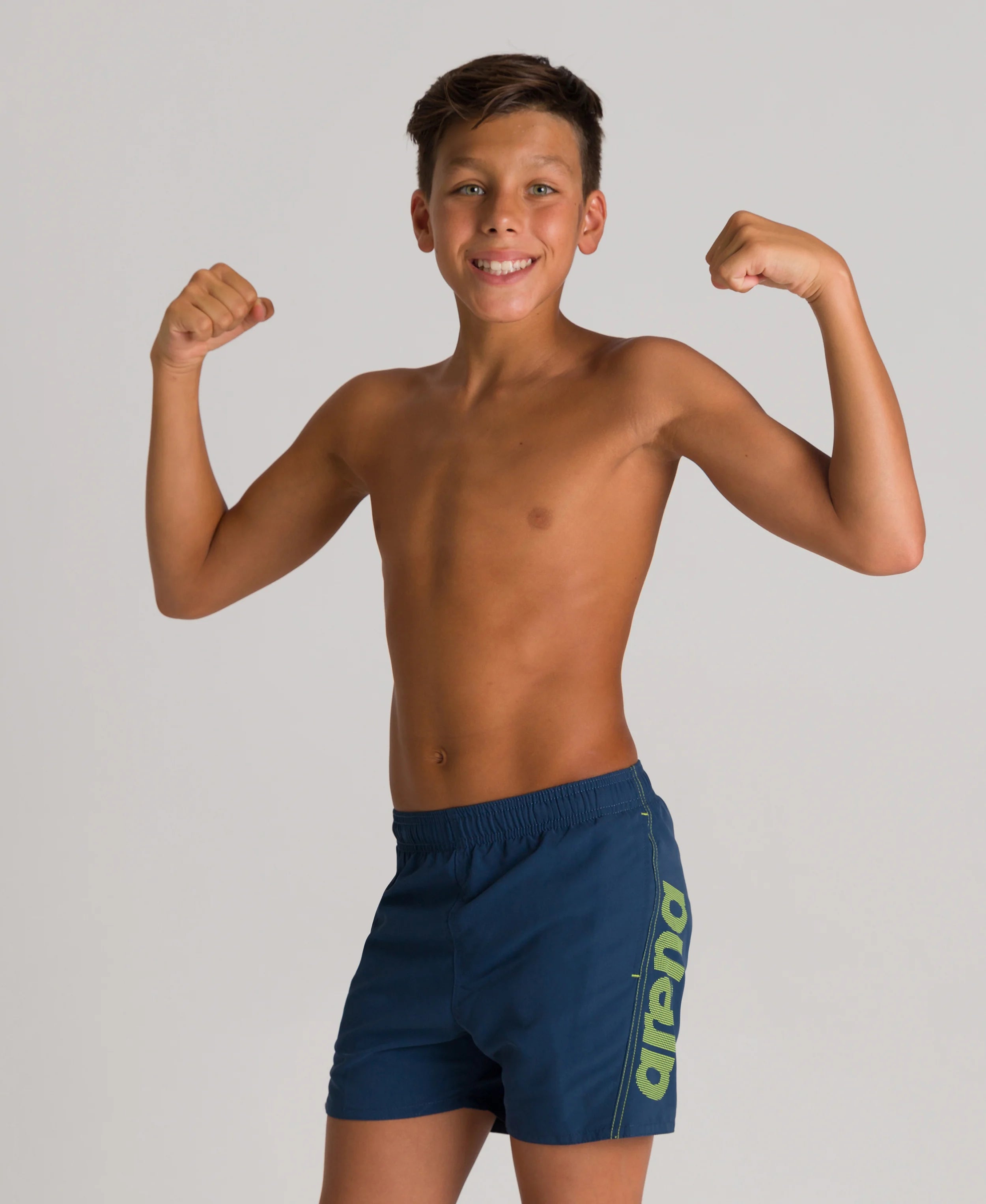 Arena Boys Junior Beach Swimwear Boxer Fundamentals Logo Length 32cm
