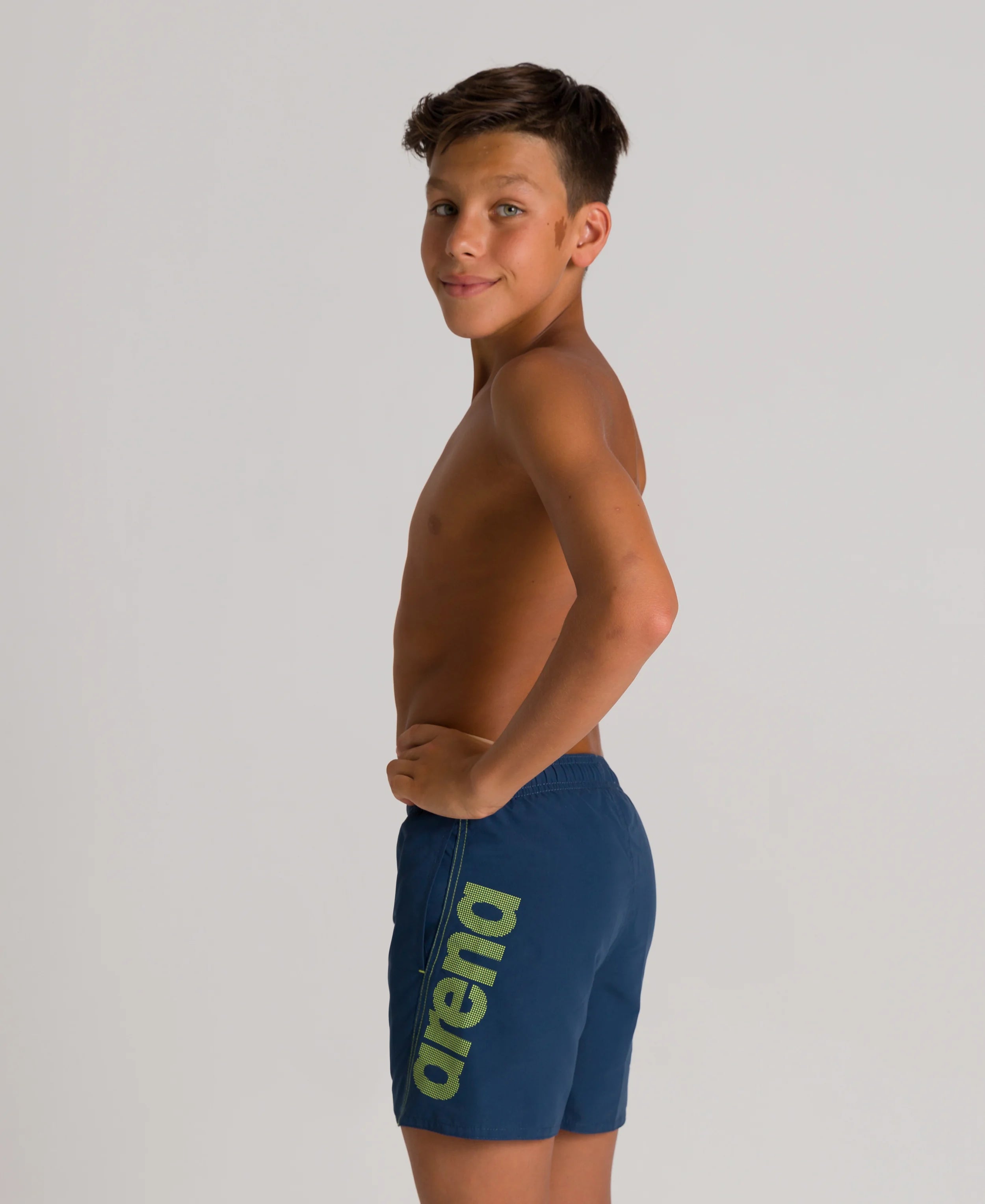 Arena Boys Junior Beach Swimwear Boxer Fundamentals Logo Length 32cm