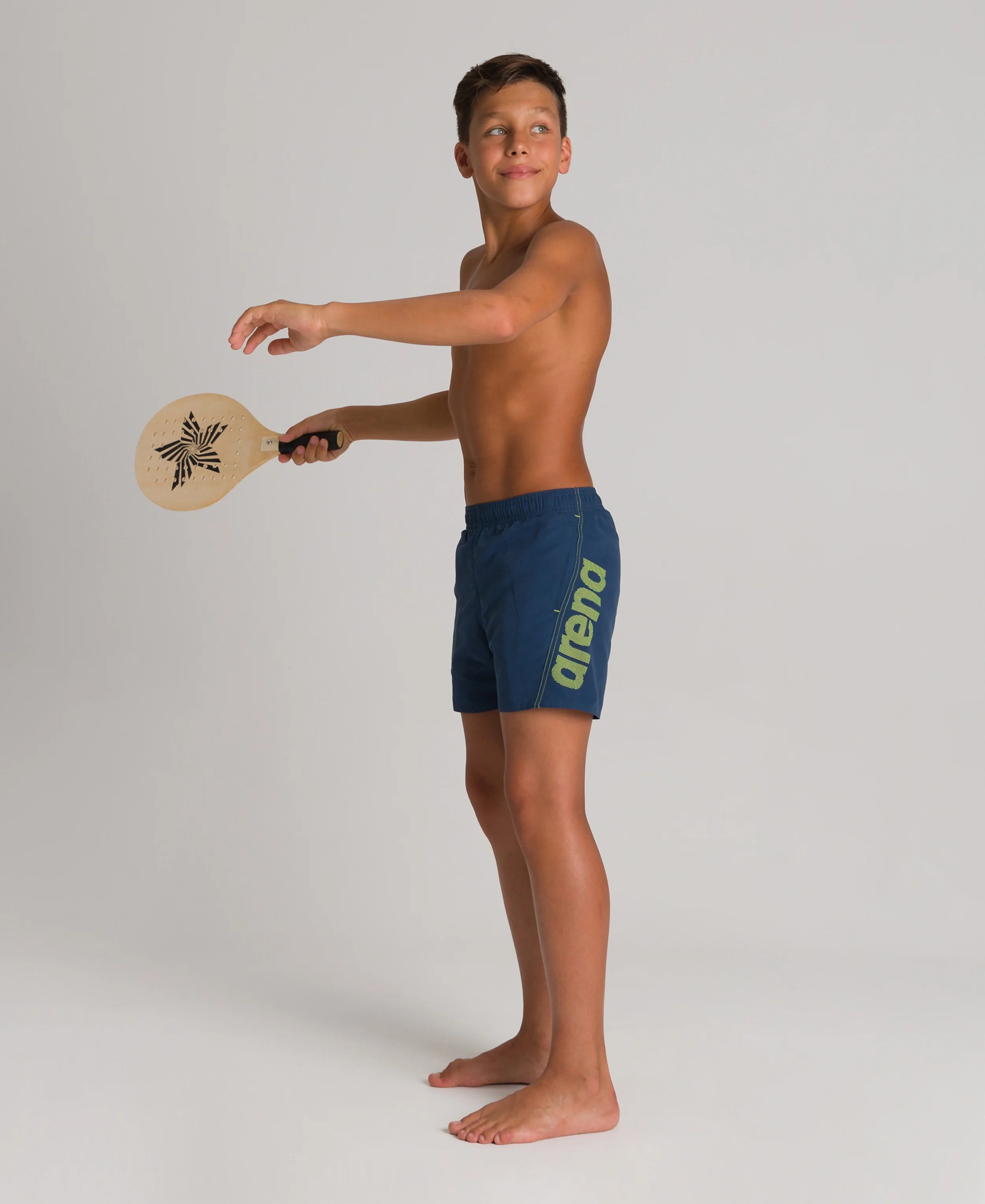 Arena Boys Junior Beach Swimwear Boxer Fundamentals Logo Length 32cm