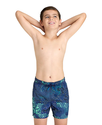 Arena Boys Junior Beach Swimwear Boxer Kikko Pro Navy Length 32cm