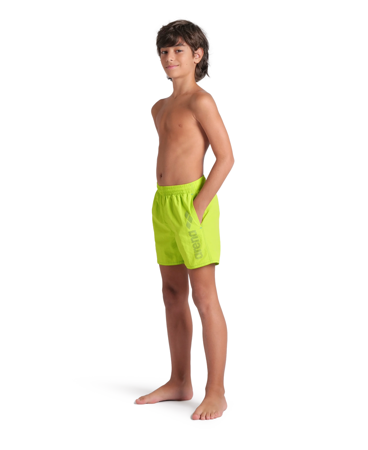 Arena Boys Beachwear Swim Boxers Logotype Artic Lime Mangrove 32cm