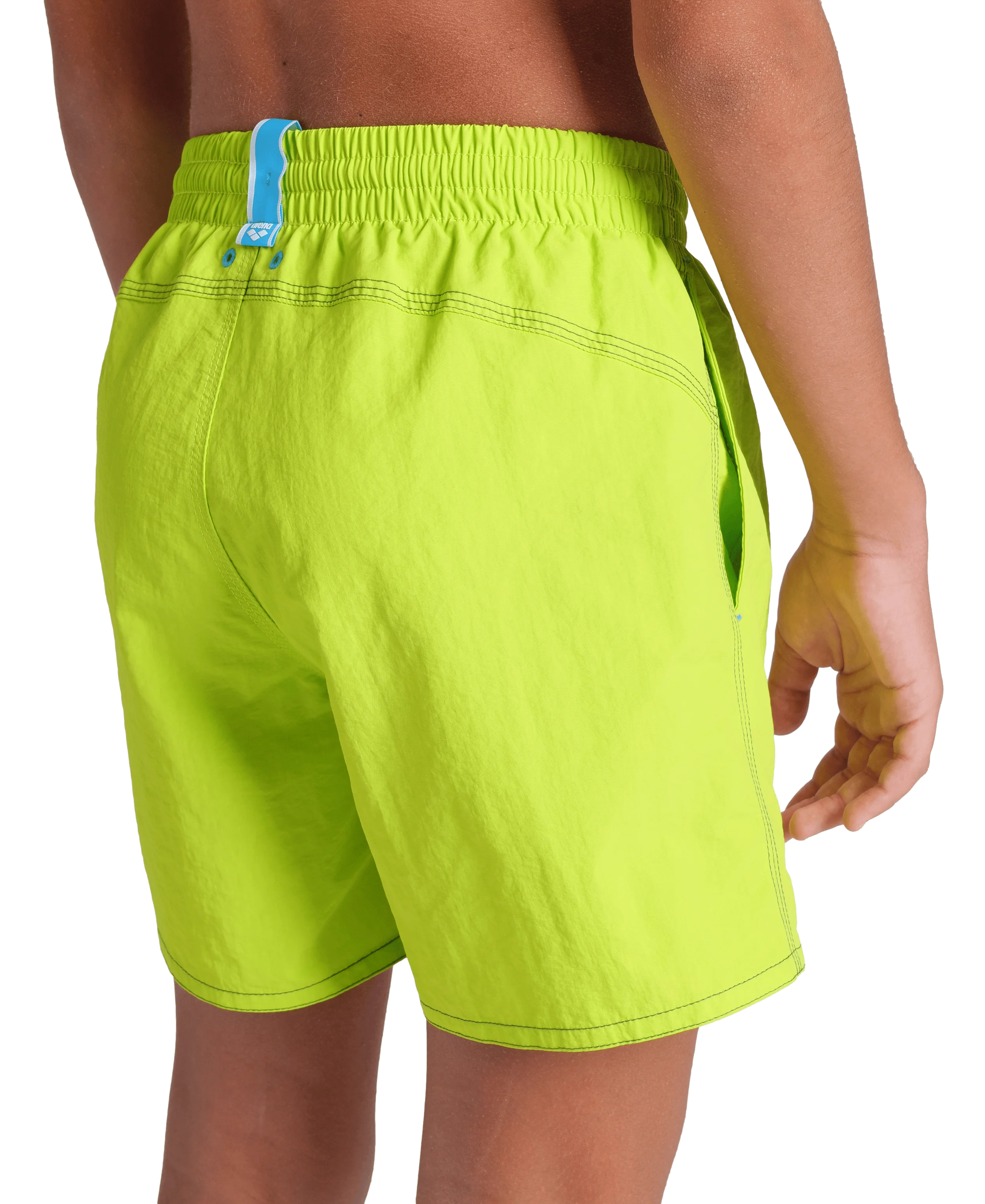 Arena Boys Junior Beach Swimwear Boxer Logotype Artic Lime Mangrove Length 32cm