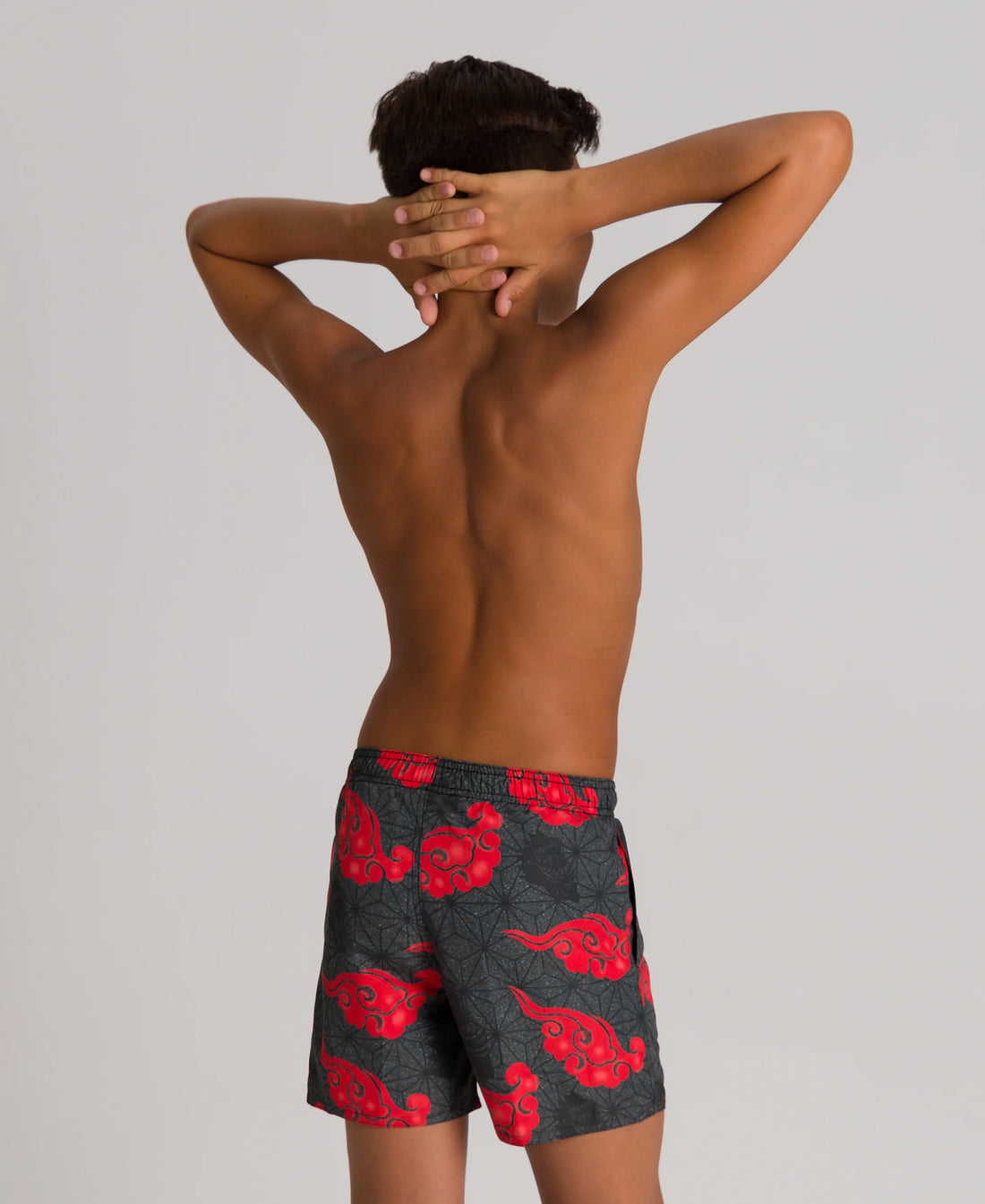 Arena Boys Beachwear Swim Boxers Marau Black Multi 32cm
