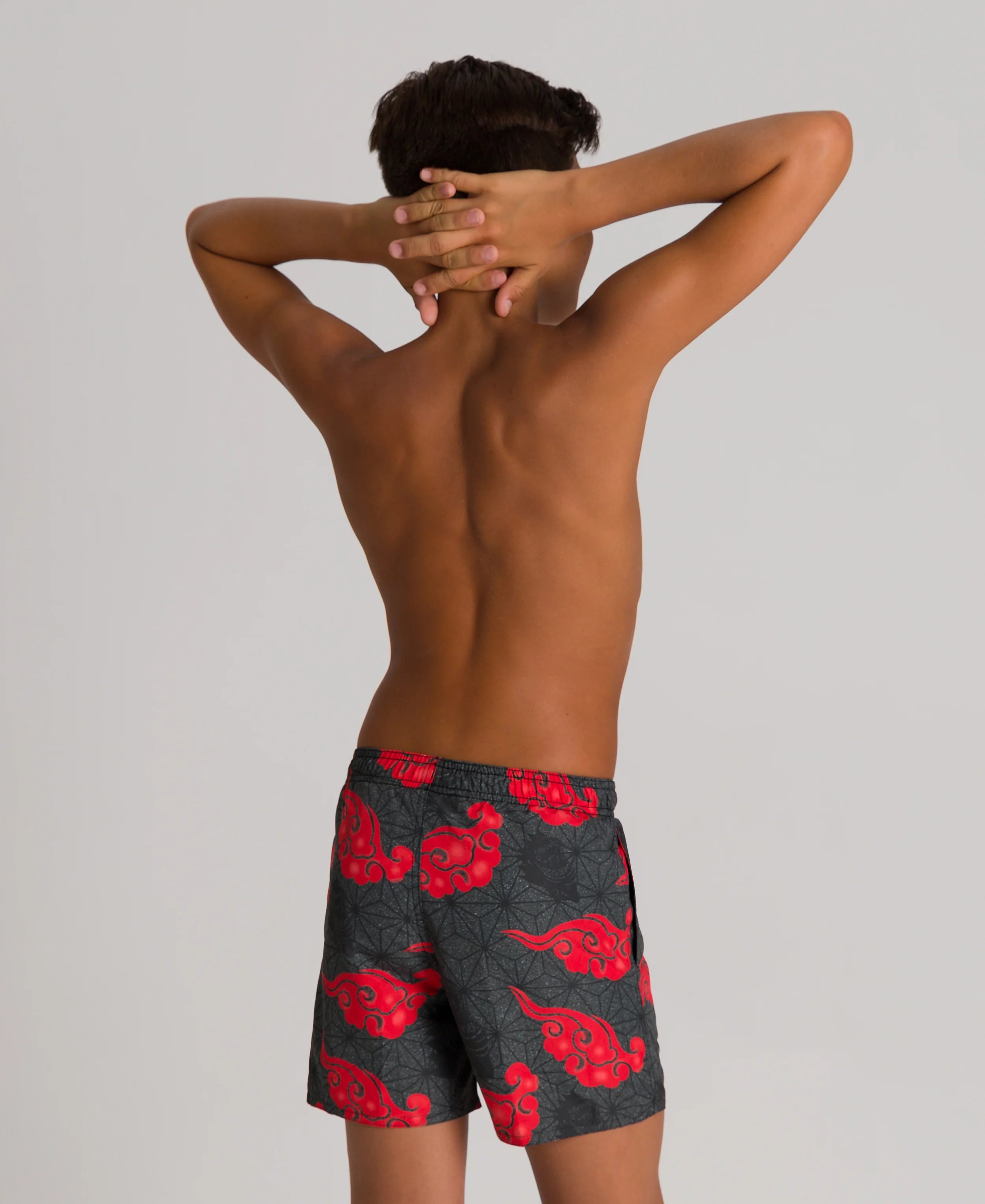 Arena Boys Beachwear Swim Boxers Marau Black Multi 32cm