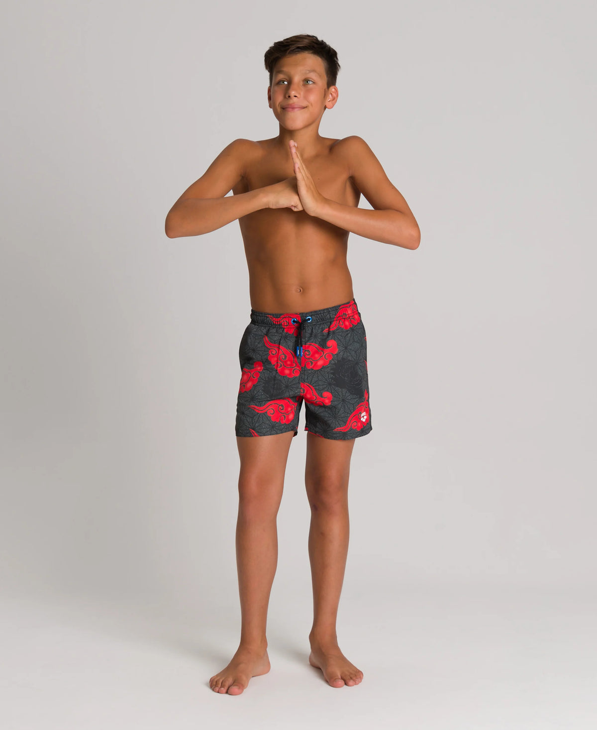 Arena Boys Beachwear Swim Boxers Marau Black Multi 32cm