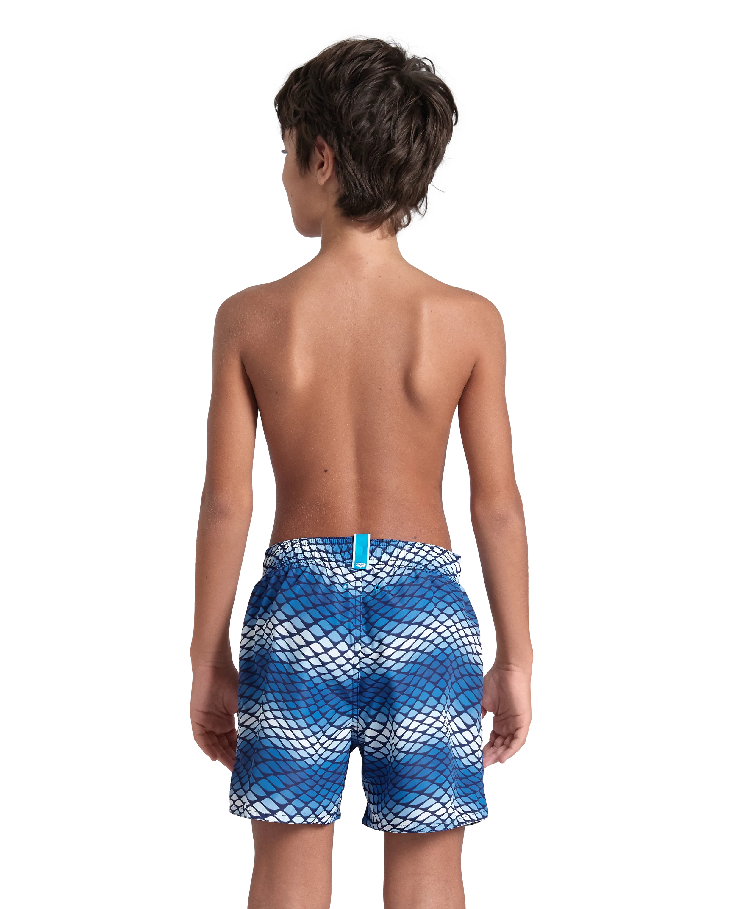 Arena Boys Junior Beach Swimwear Boxer Multi Water Prints All Over Length 32cm