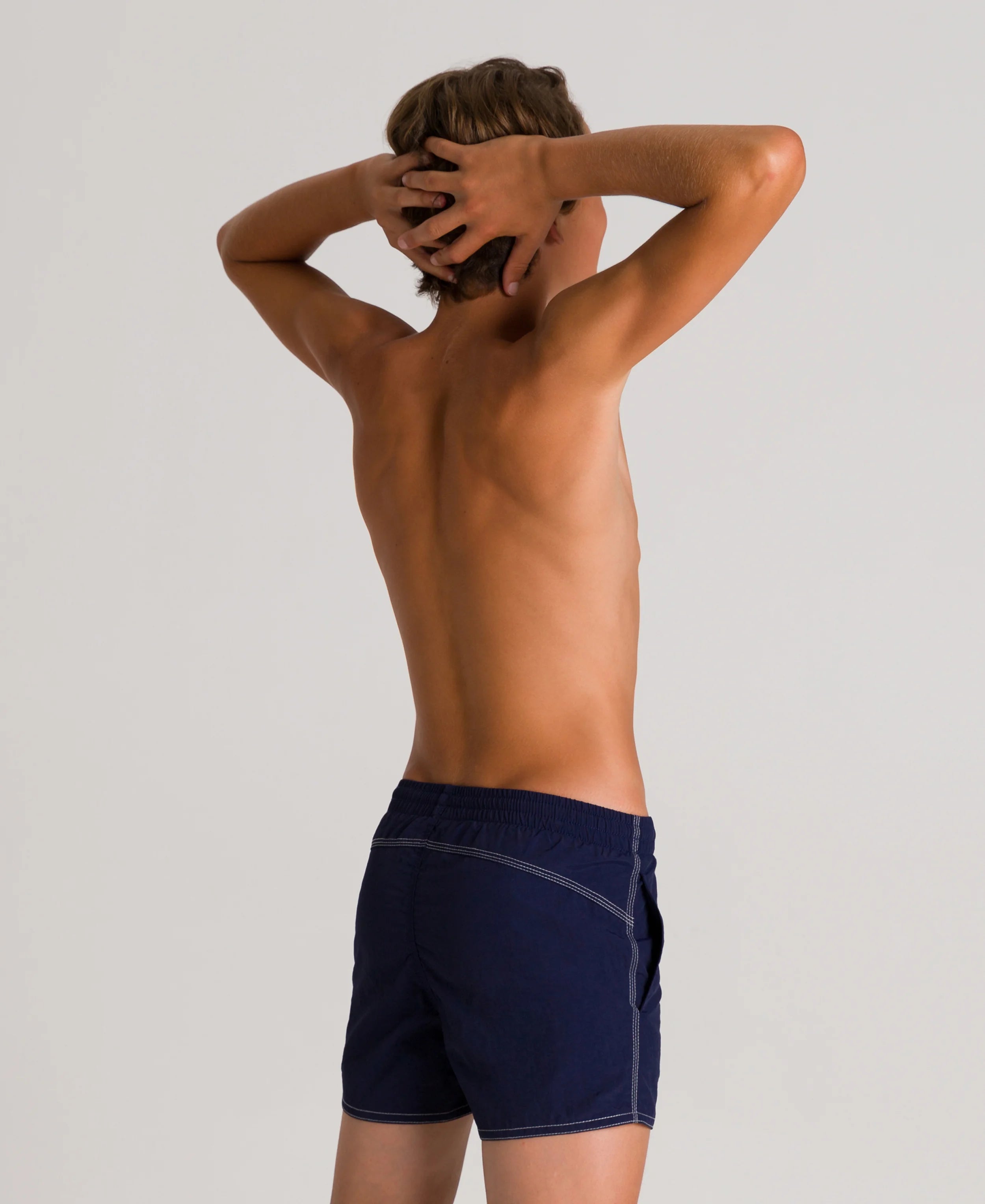Arena Boys Beachwear Swim Boxers Bywayx Youth Navy White Turquoise 32cm