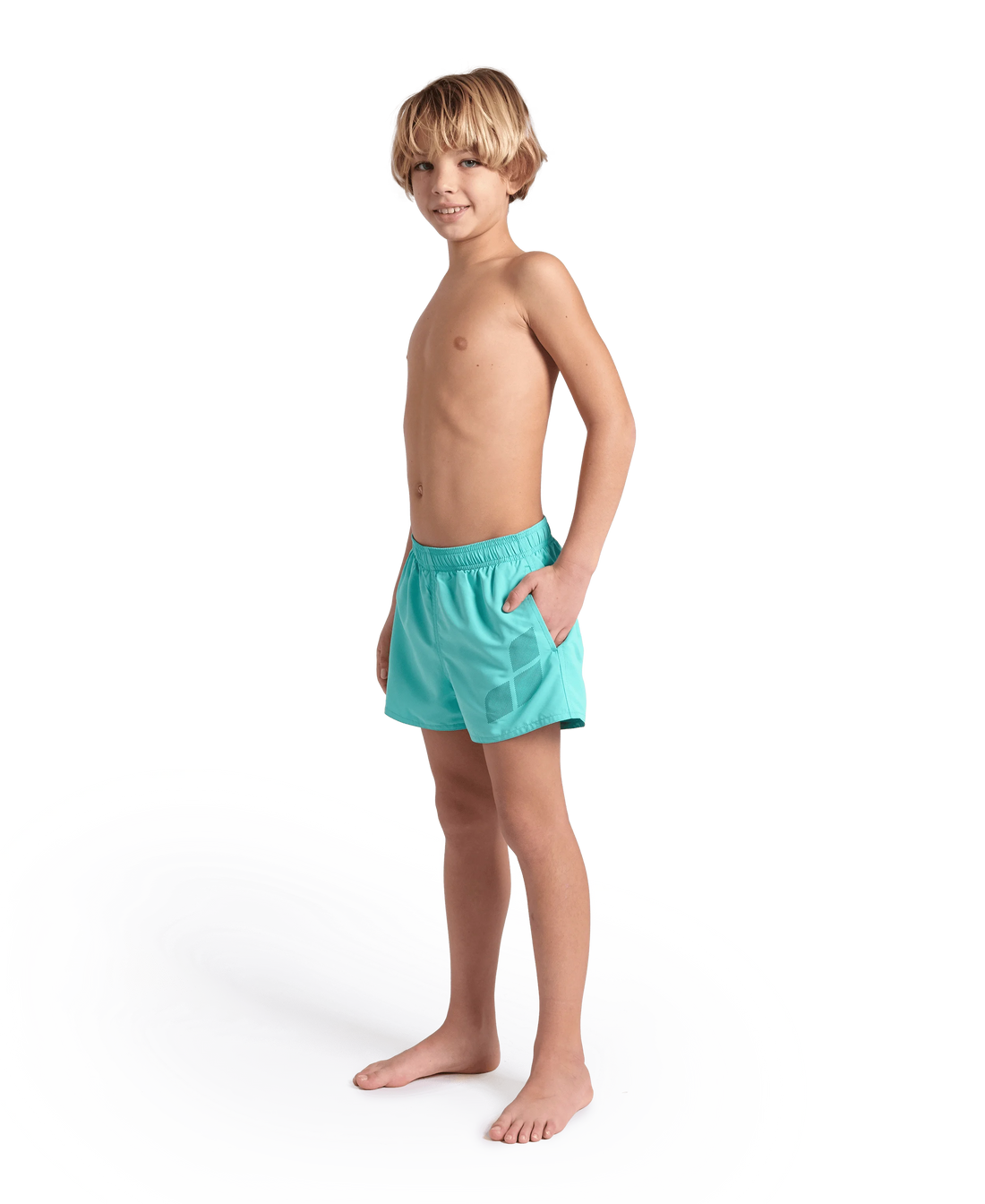 Arena Boys Junior Beach Swimwear Logo Short Recycled Fabric Length 32cm