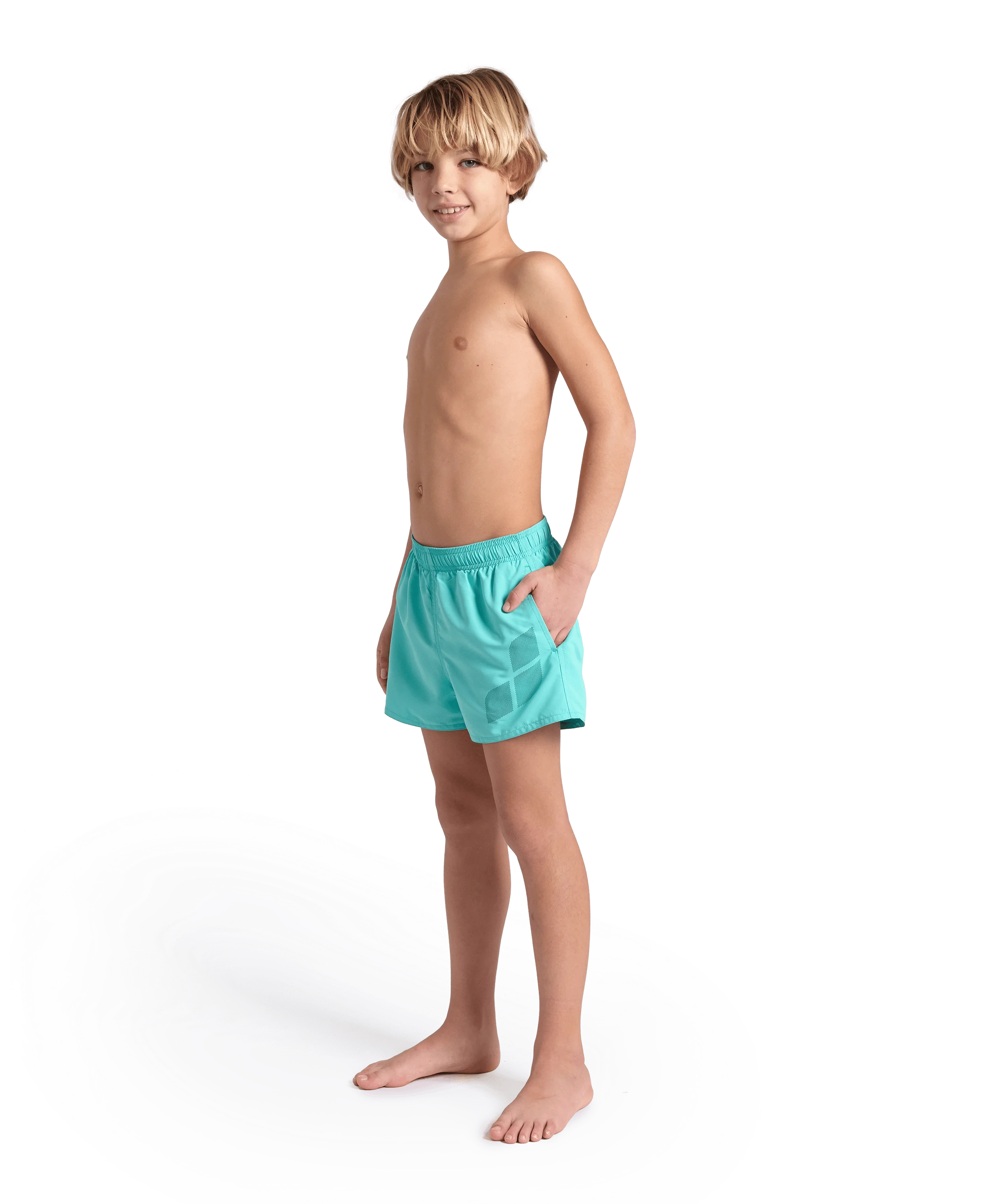Arena Boys Junior Beach Swimwear Logo Short Recycled Fabric Length 32cm