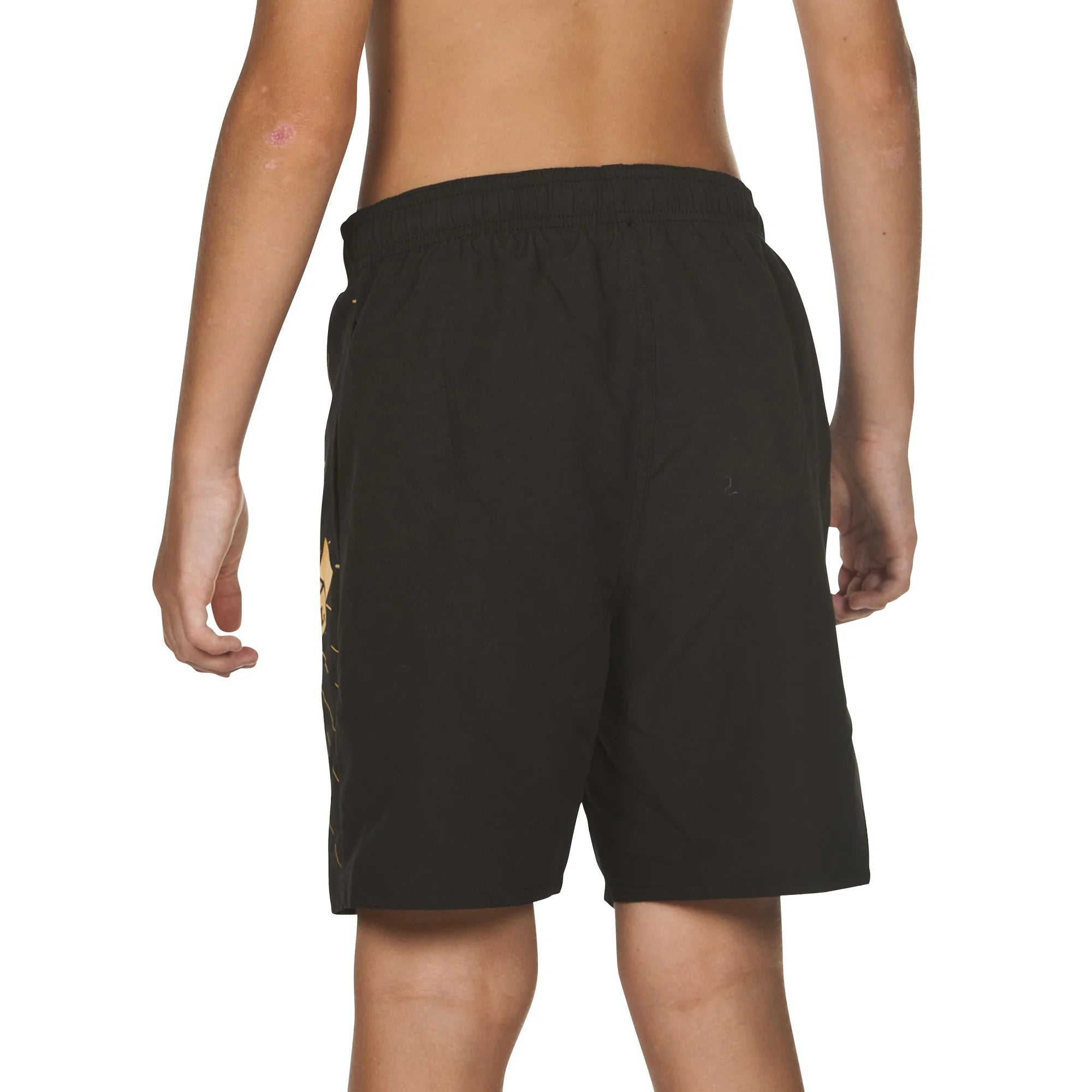 Arena Boys Beachwear Swim Bermudas Festival Black Lily Yellow 42cm